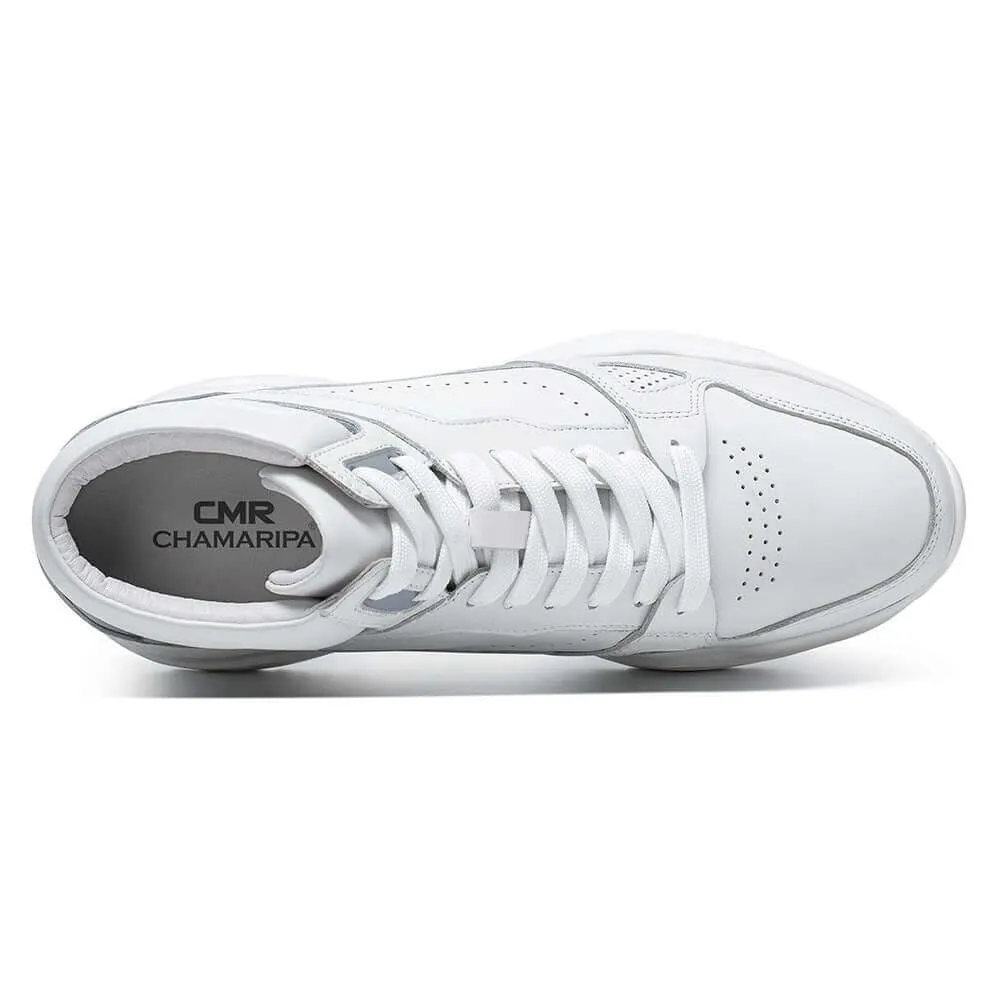 10 CM / 3.94 Inches - CMR CHAMARIPA Height Increasing Sneakers - Mens Sneakers That Make You Taller - High Top Men's Casual Leather Sneakers