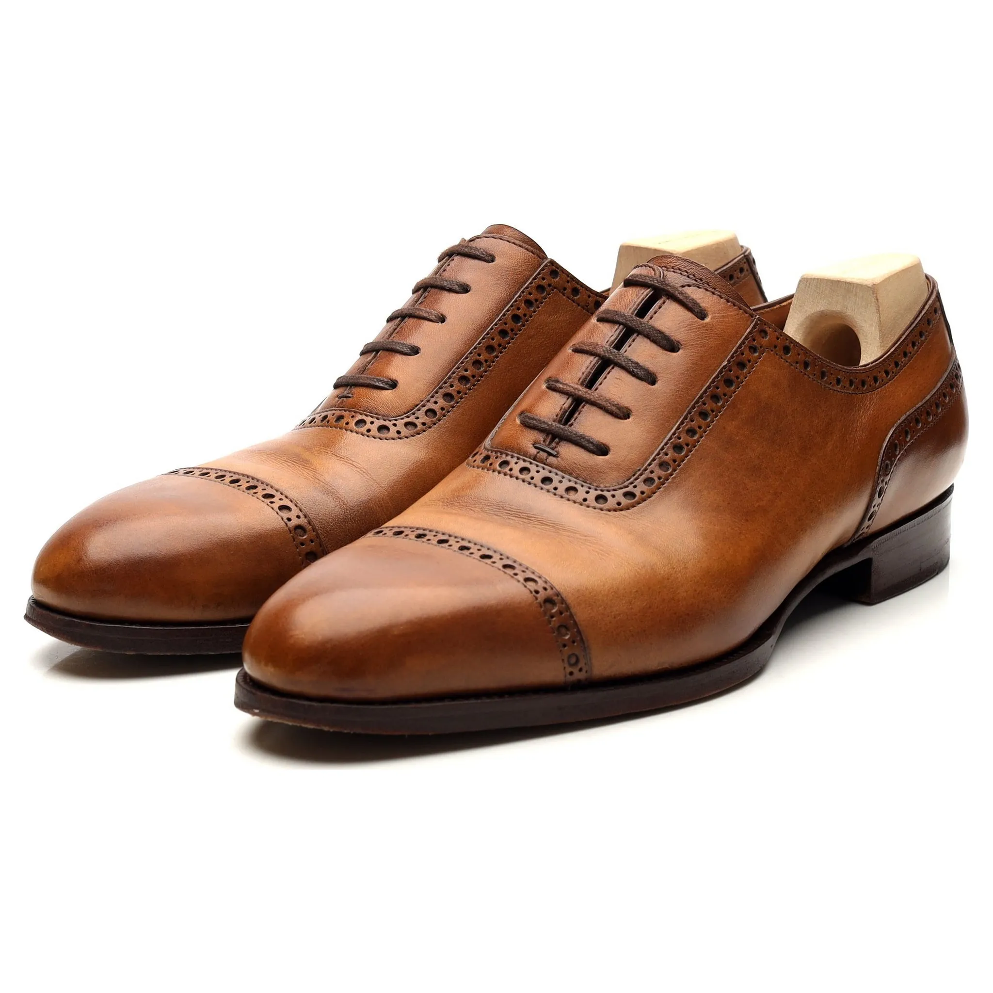 '315' Tan Brown Leather Semi Oxford 7 F