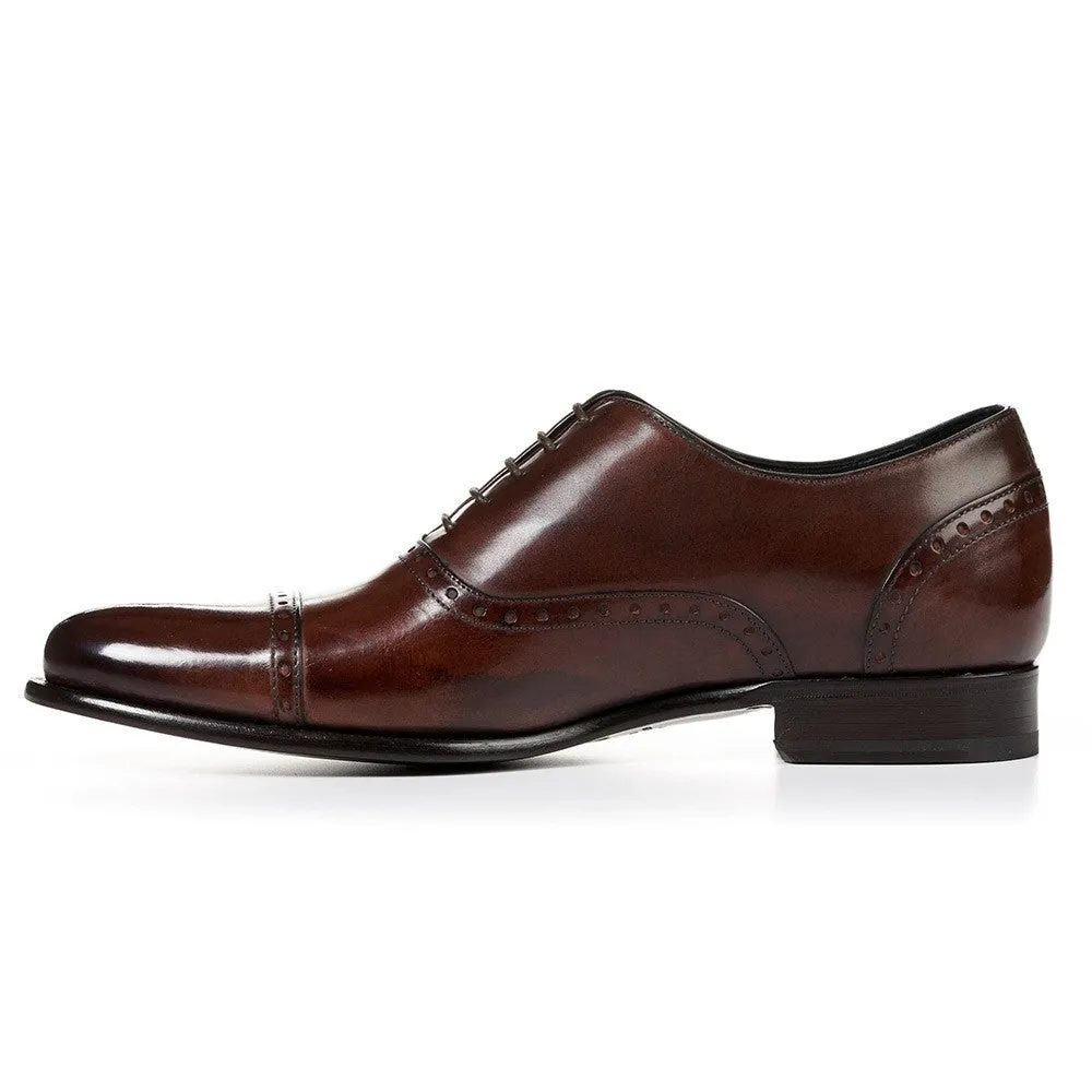 7 CM/2.76 Inches CMR CHAMARIPA Handcrafted Men’s Elevator Dress Shoes Brown Leather Oxford Shoes