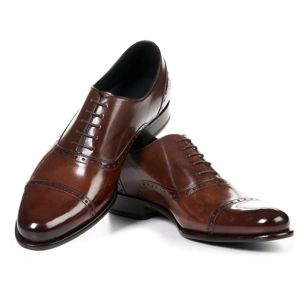 7 CM/2.76 Inches CMR CHAMARIPA Handcrafted Men’s Elevator Dress Shoes Brown Leather Oxford Shoes