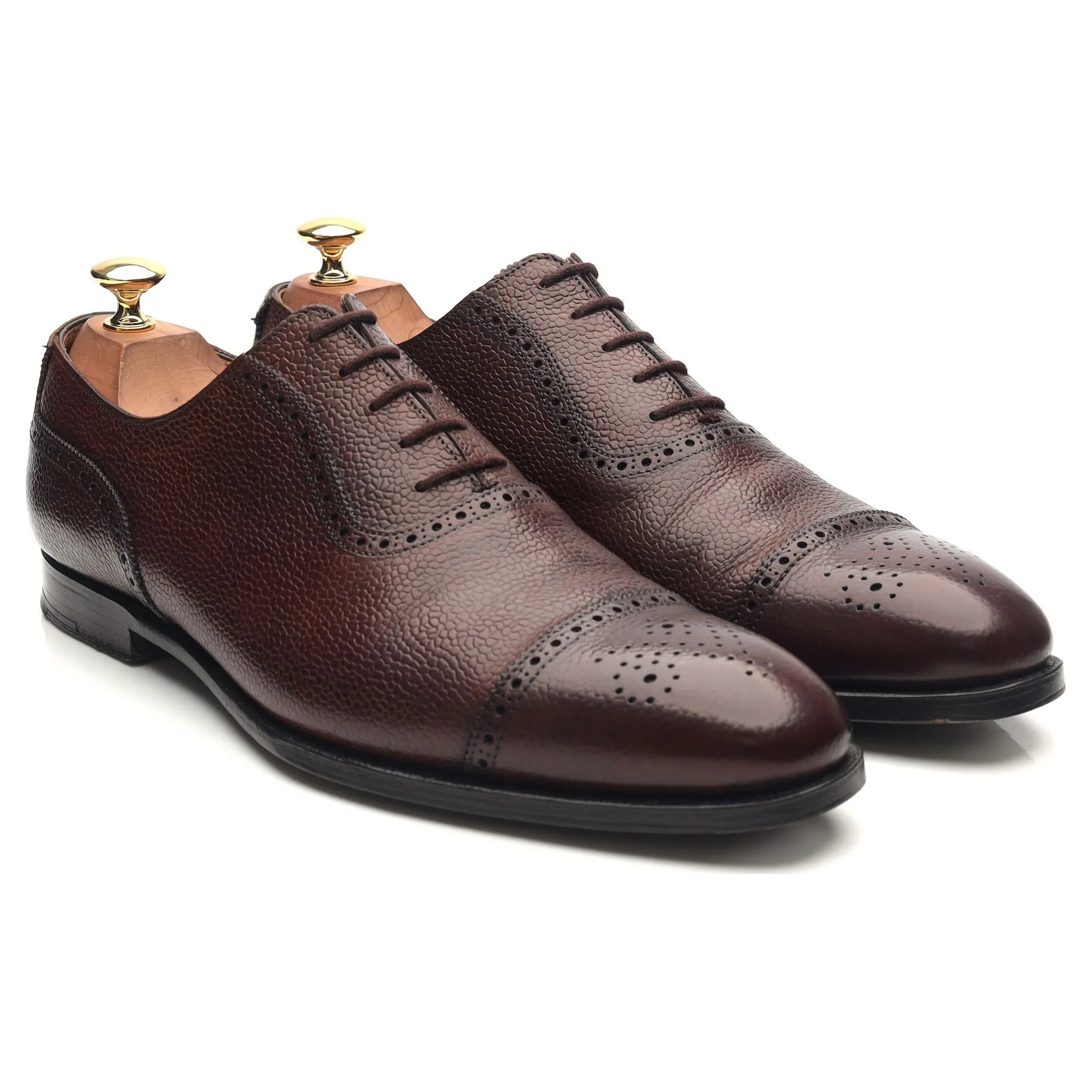 'Adam' Dark Brown Leather Oxford Brogues UK 9 E