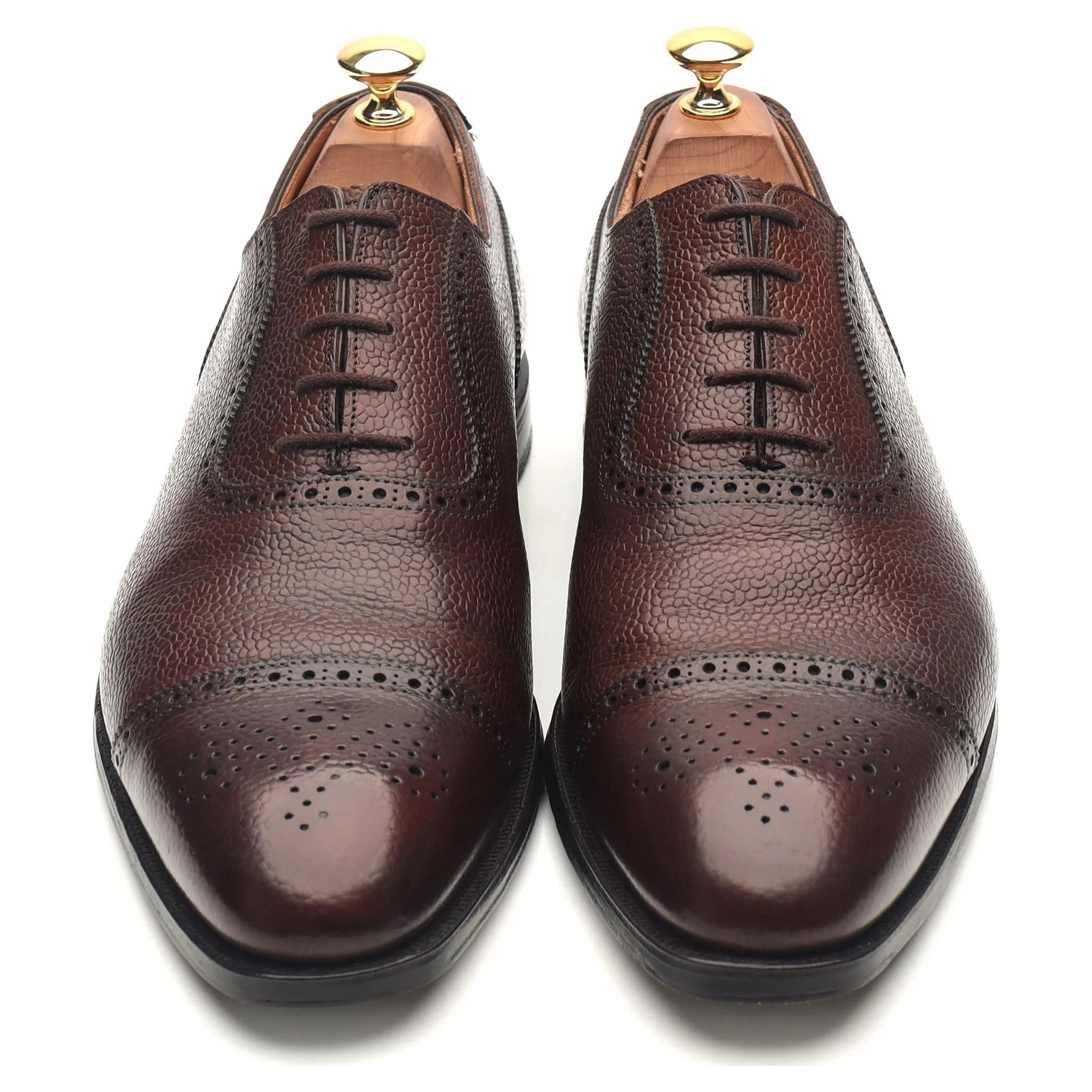 'Adam' Dark Brown Leather Oxford Brogues UK 9 E