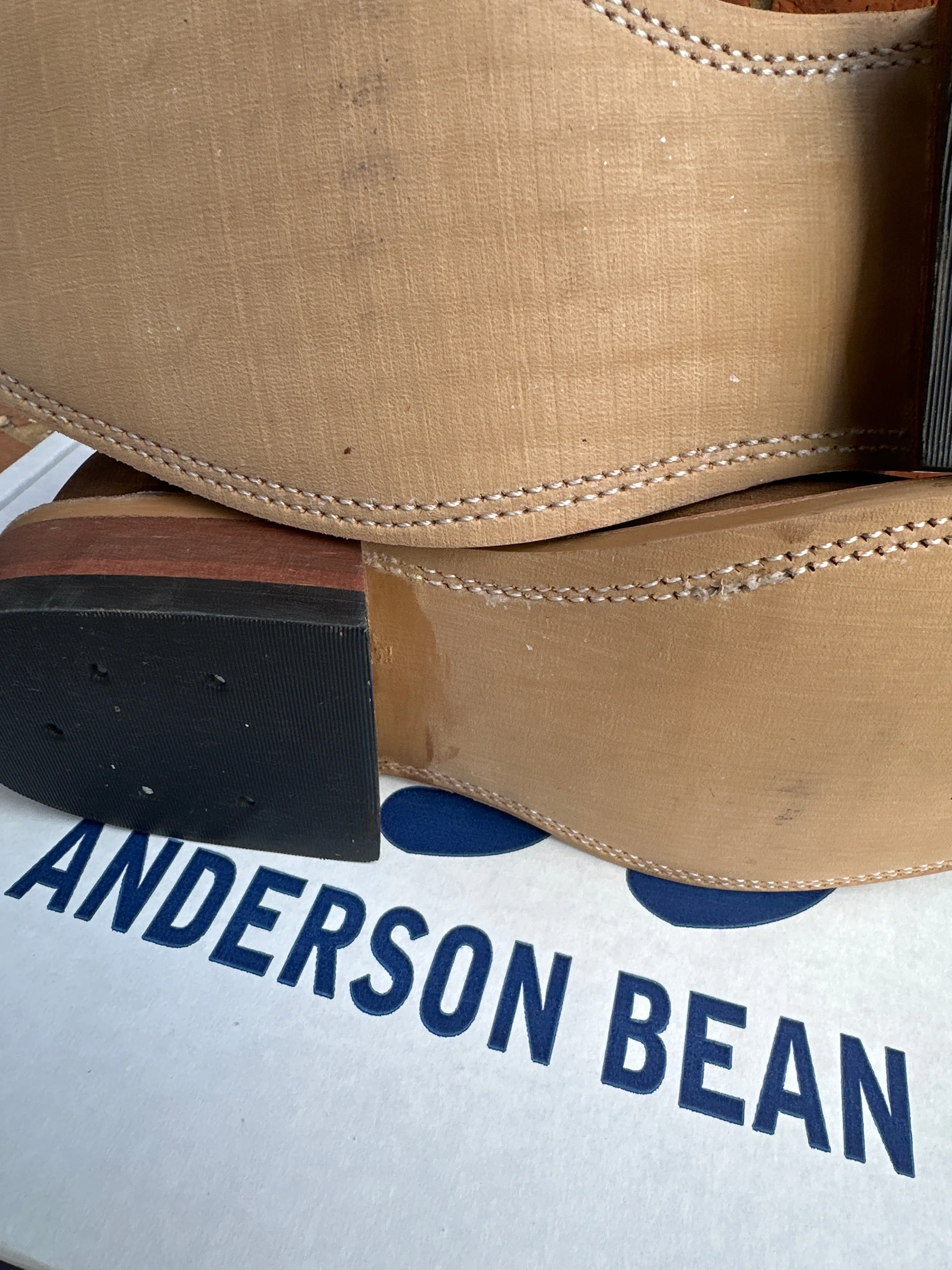 Anderson Bean 338084 11" Distressed Bison Wide Square Toe