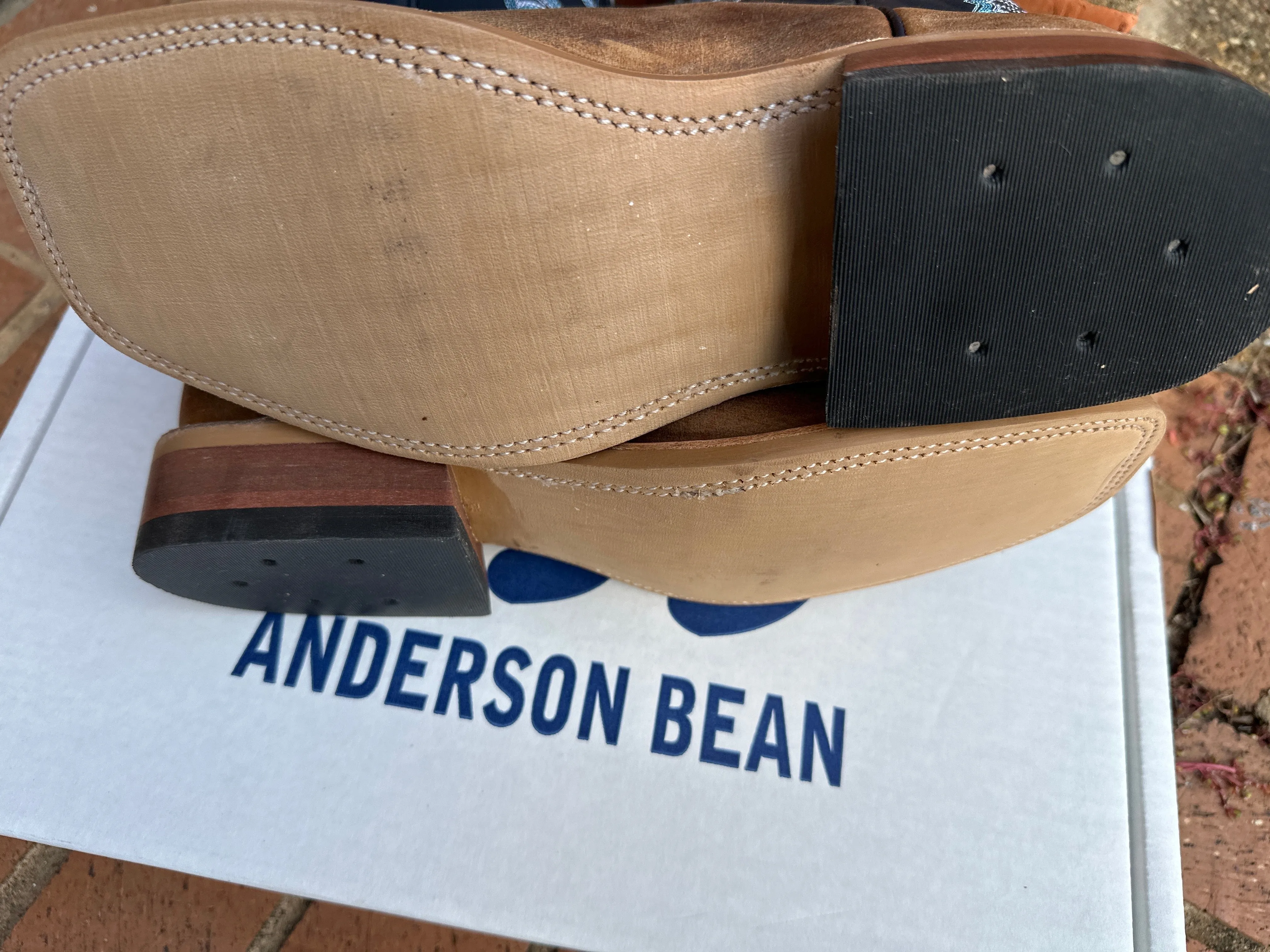 Anderson Bean 338084 11" Distressed Bison Wide Square Toe