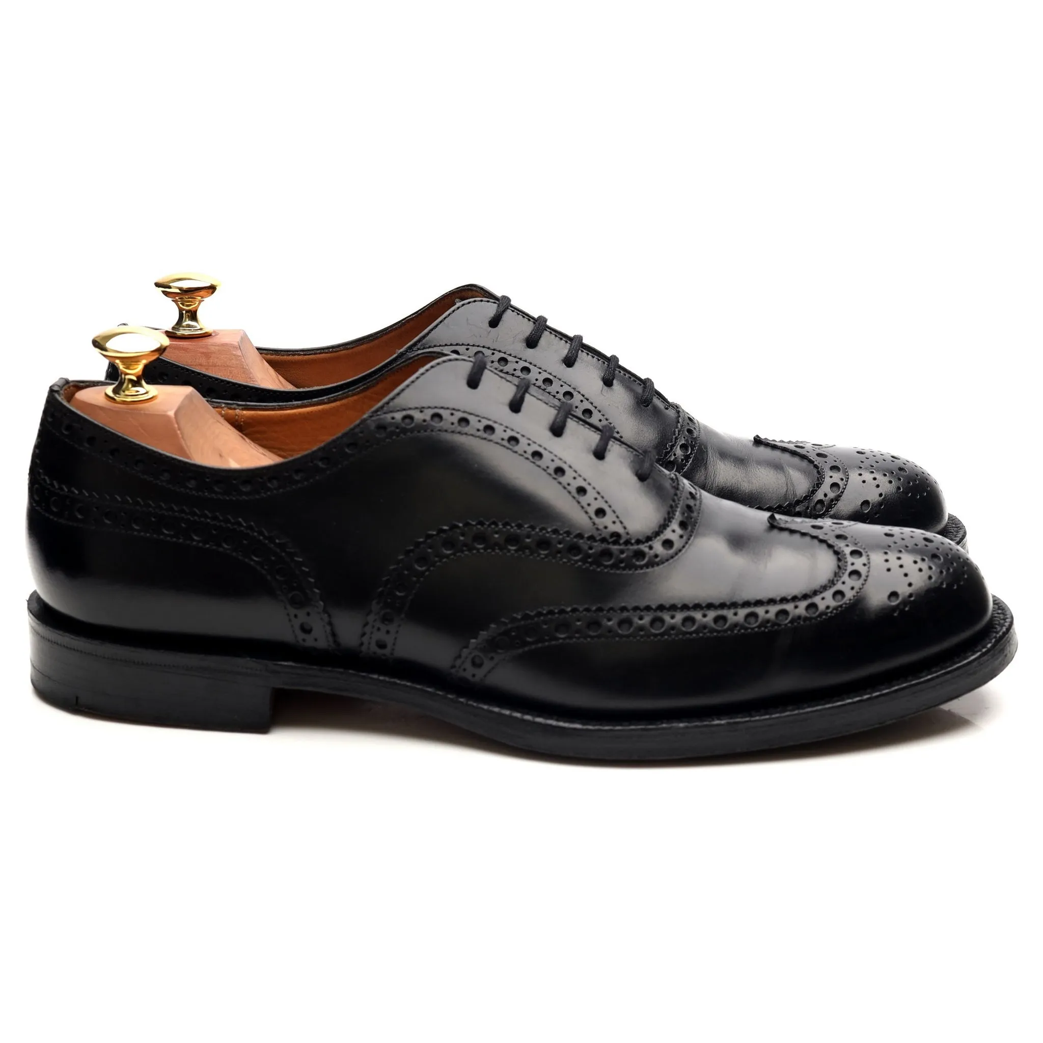 'Attleborough' Black Leather Oxford Brogues UK 9 F