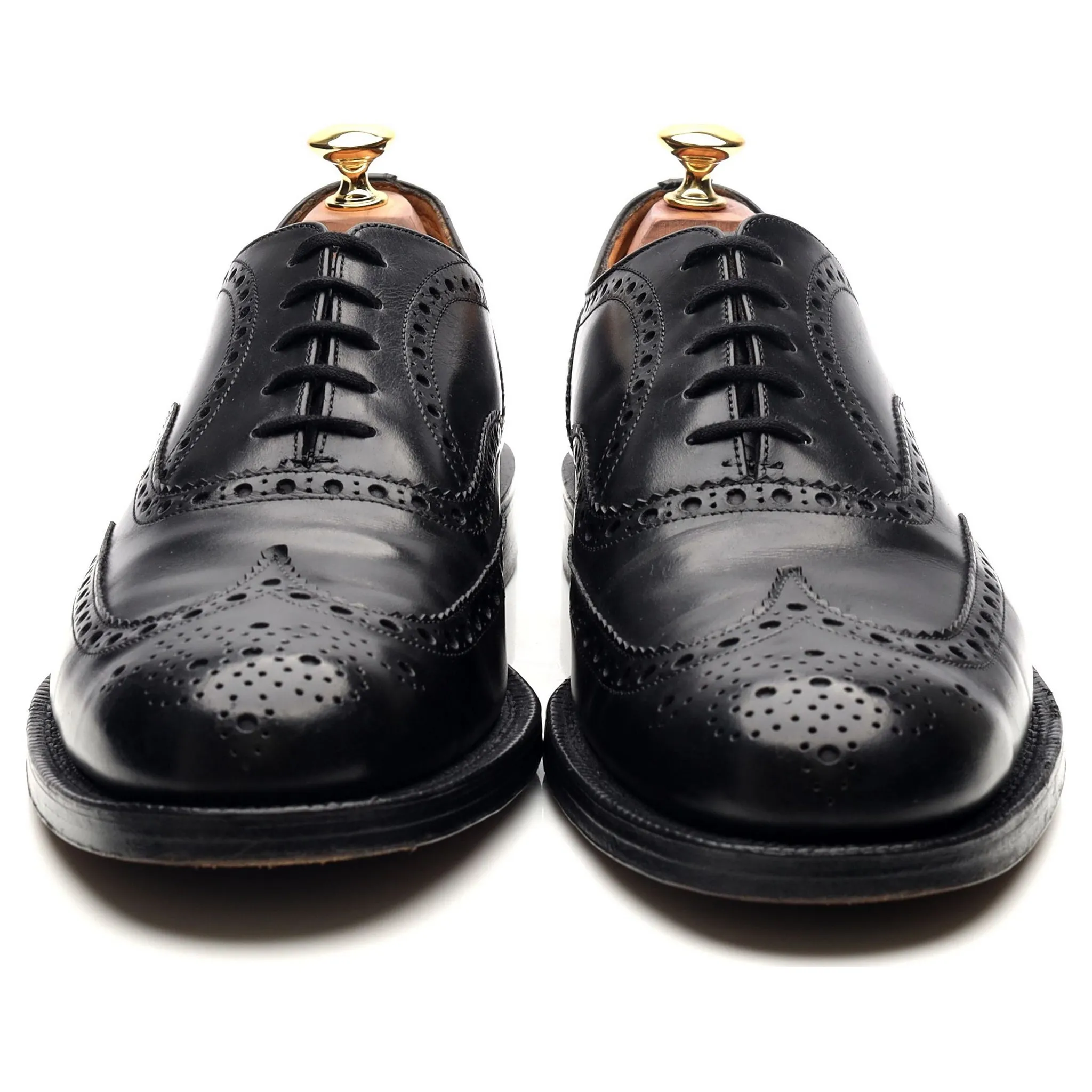 'Attleborough' Black Leather Oxford Brogues UK 9 F