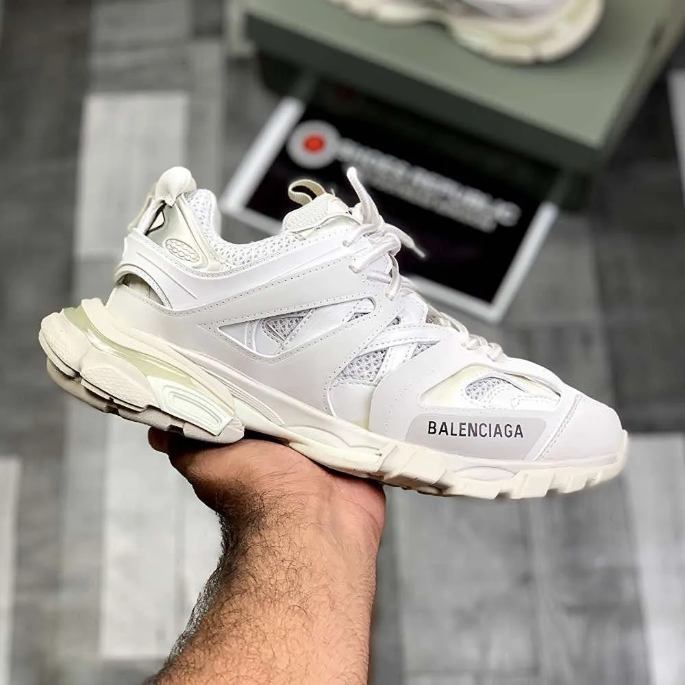 Ballenciiaga Trackk 1.0 (Cream Whiite)Top Premium Batch