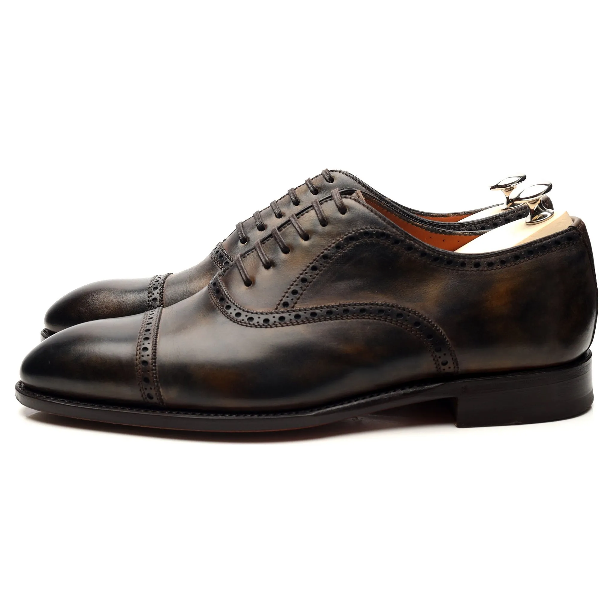 'Bellantonio' Dark Brown Museum Leather Oxford Brogues UK 9 EU 43