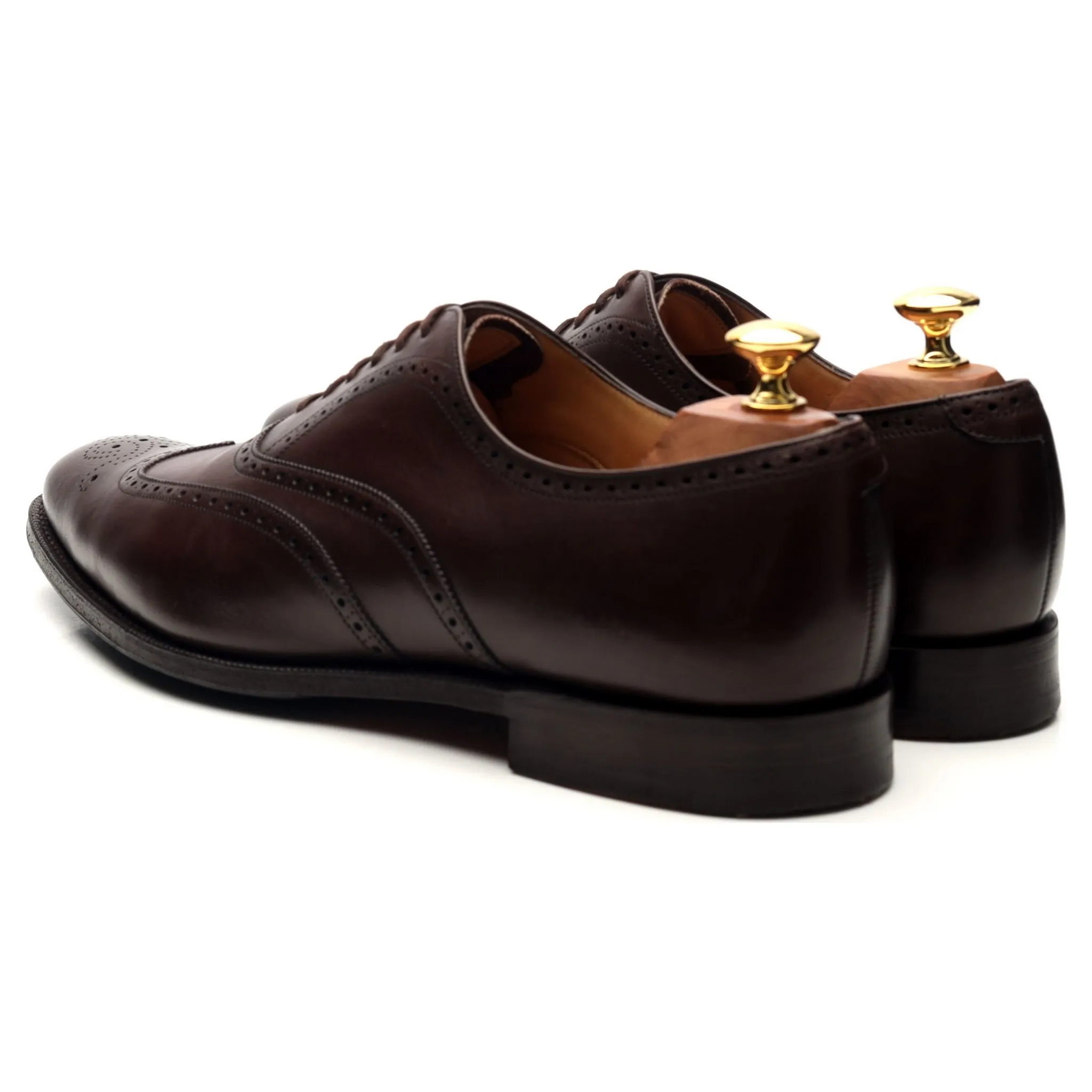 'Berlin' Dark Brown Leather Oxford Brogues UK 8.5 F