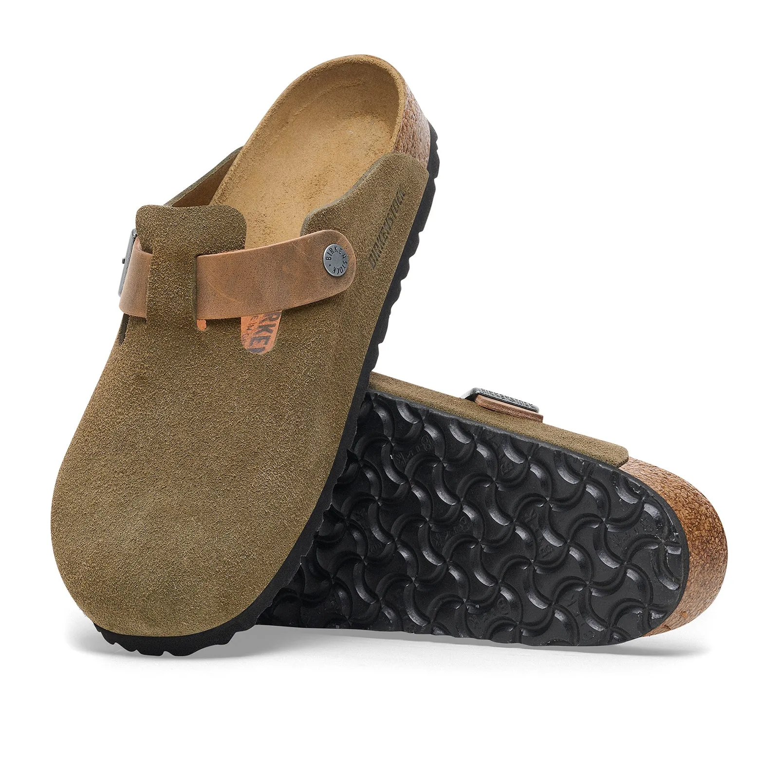 Birkenstock Boston Clog (Men) - Thyme Oiled Leather/Suede