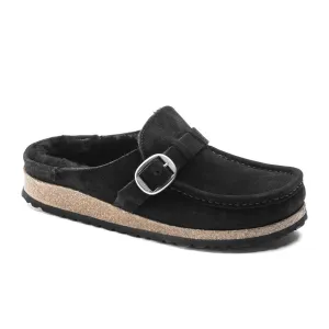 Birkenstock Buckley Clog (Women) - Black Suede/Black Shearling