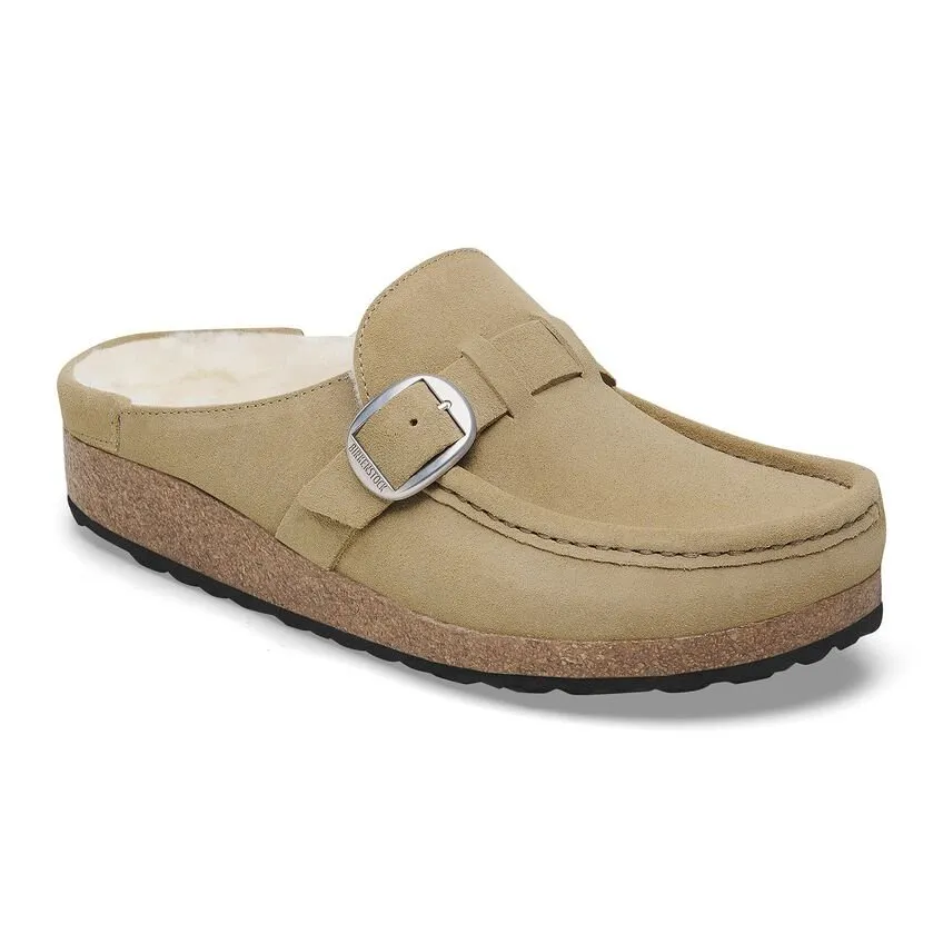 Birkenstock Women's Buckley Shearling - Taupe Suede