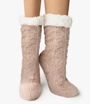 Blush Chenille BooT Socks