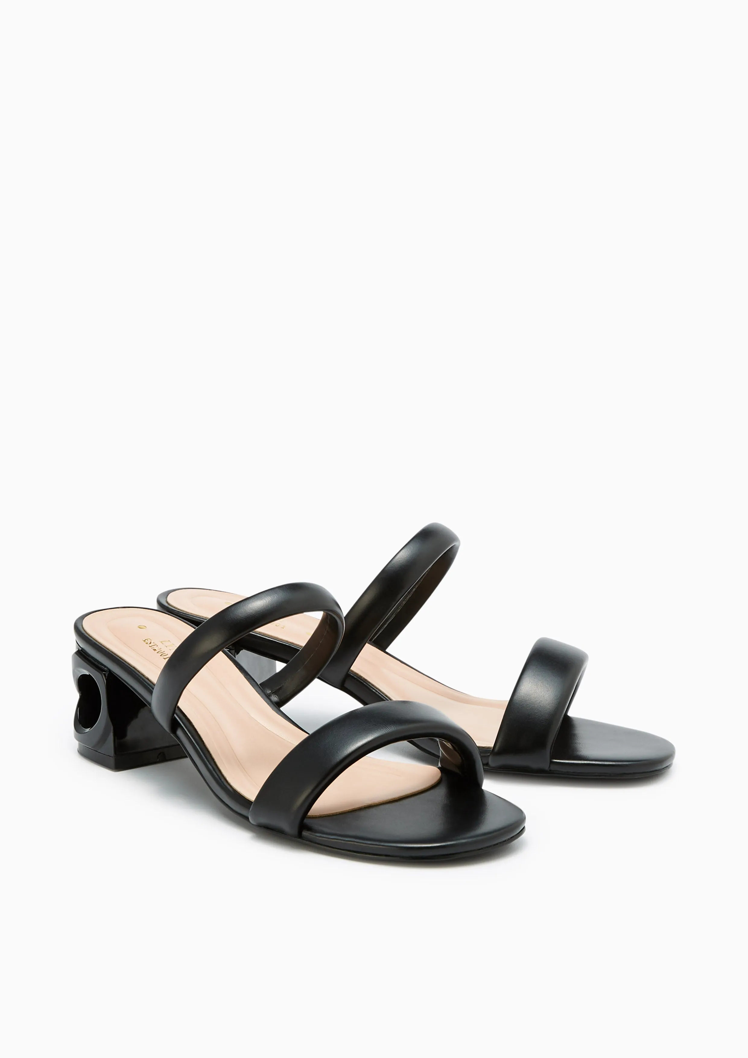 Broc Heel Sandals Black