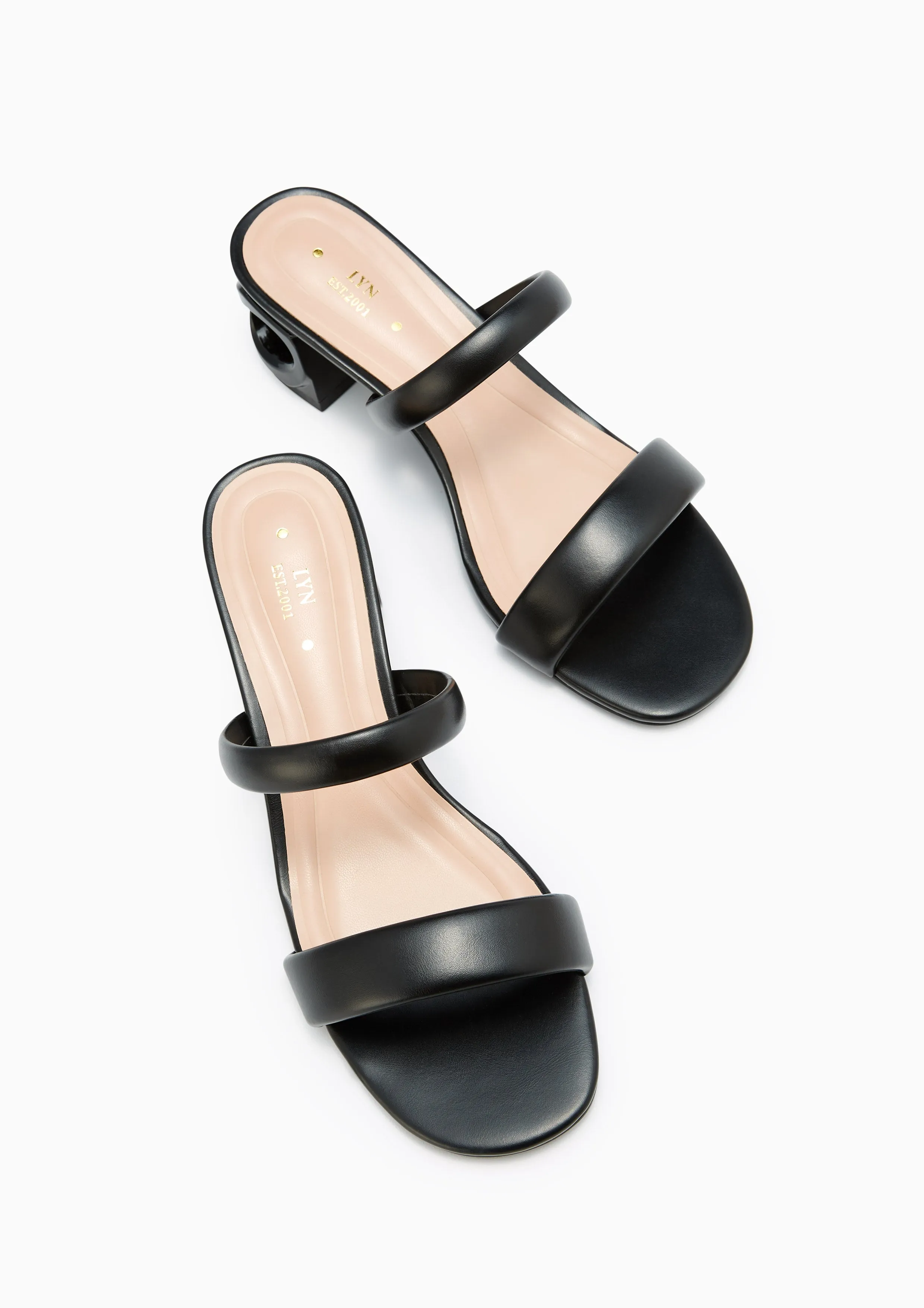 Broc Heel Sandals Black