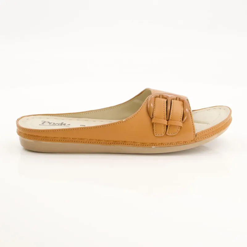 Brown Mustered Slippers for women