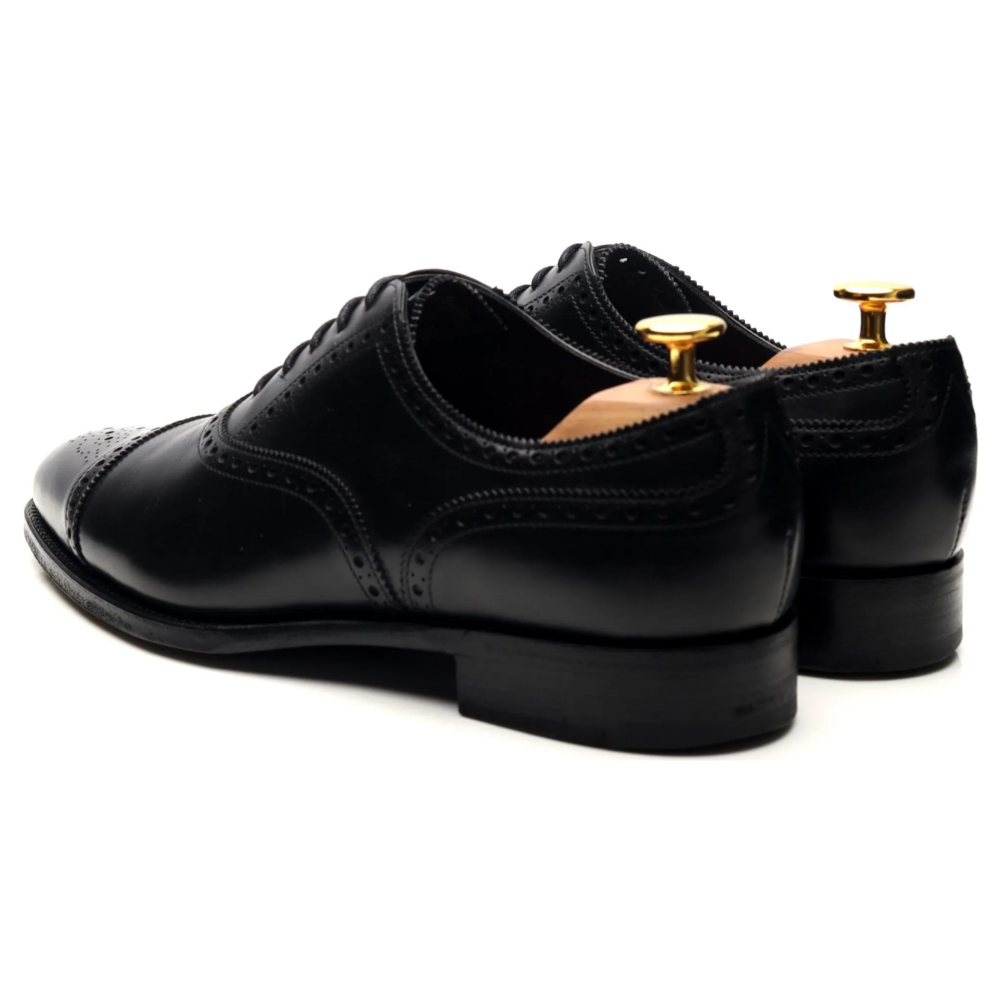 'Cadogan' Black Leather Oxford Brogues UK 6 E