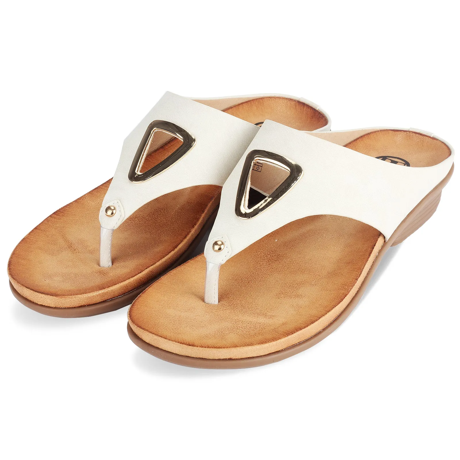 Carmel women's T-strap toepost wedge sandal