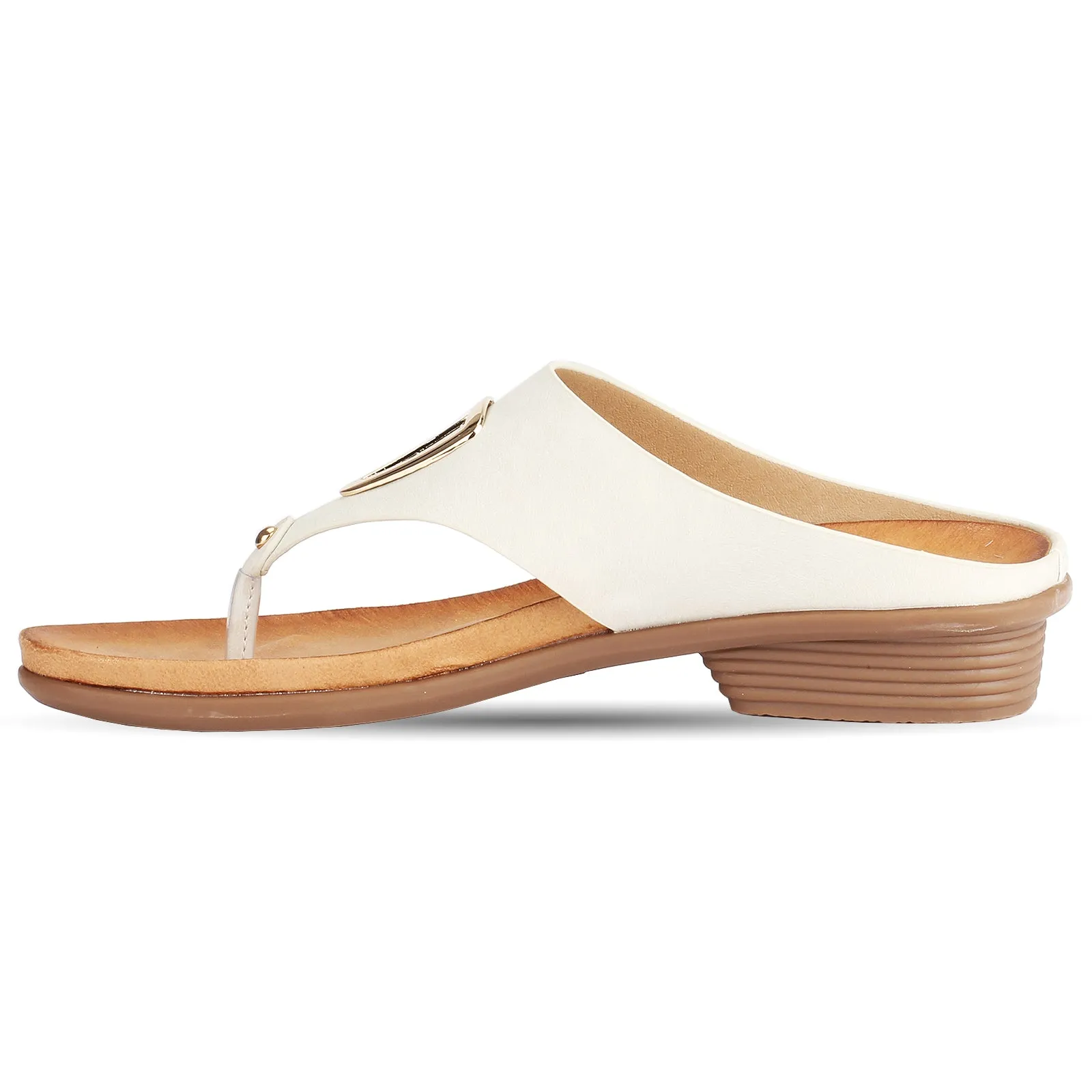 Carmel women's T-strap toepost wedge sandal