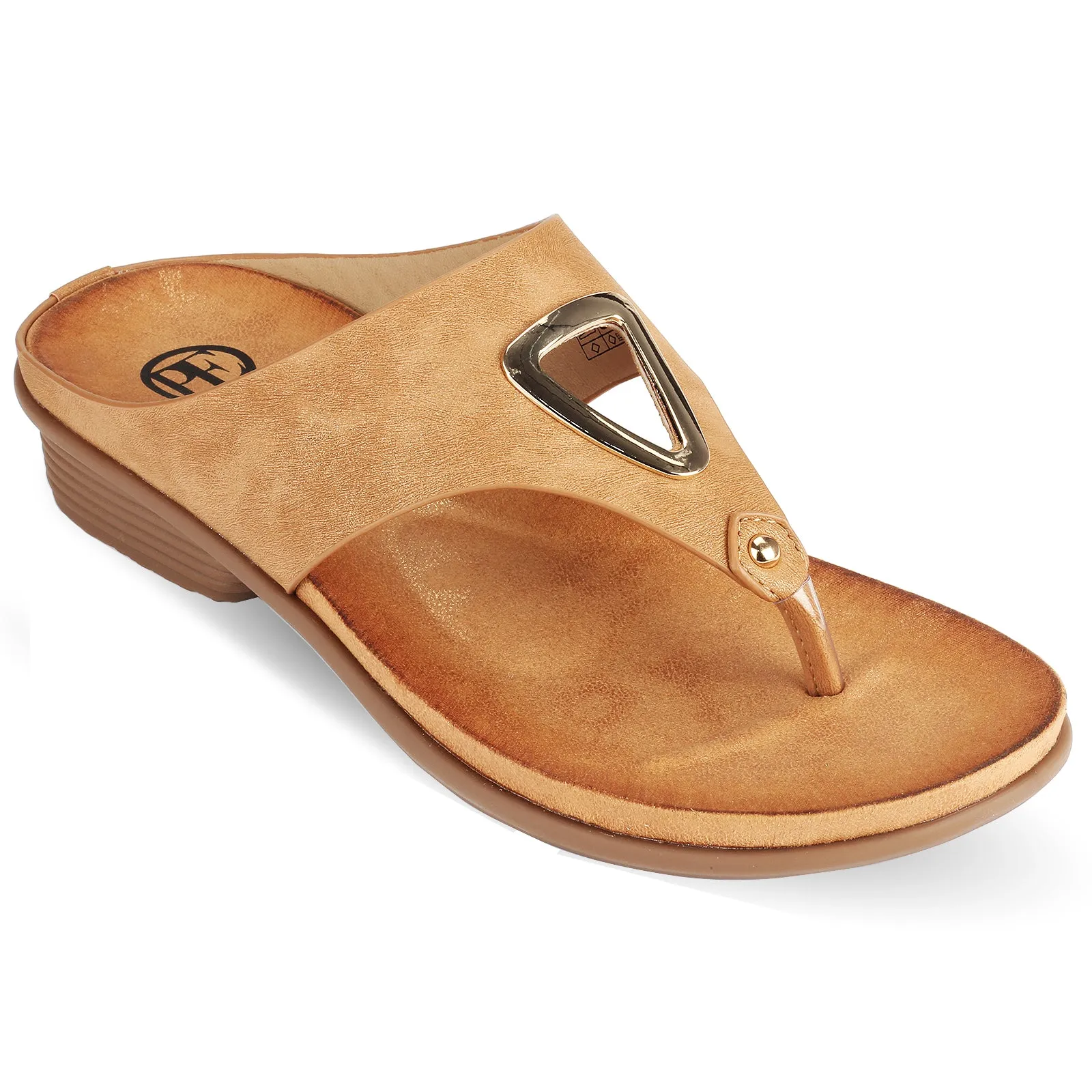 Carmel women's T-strap toepost wedge sandal