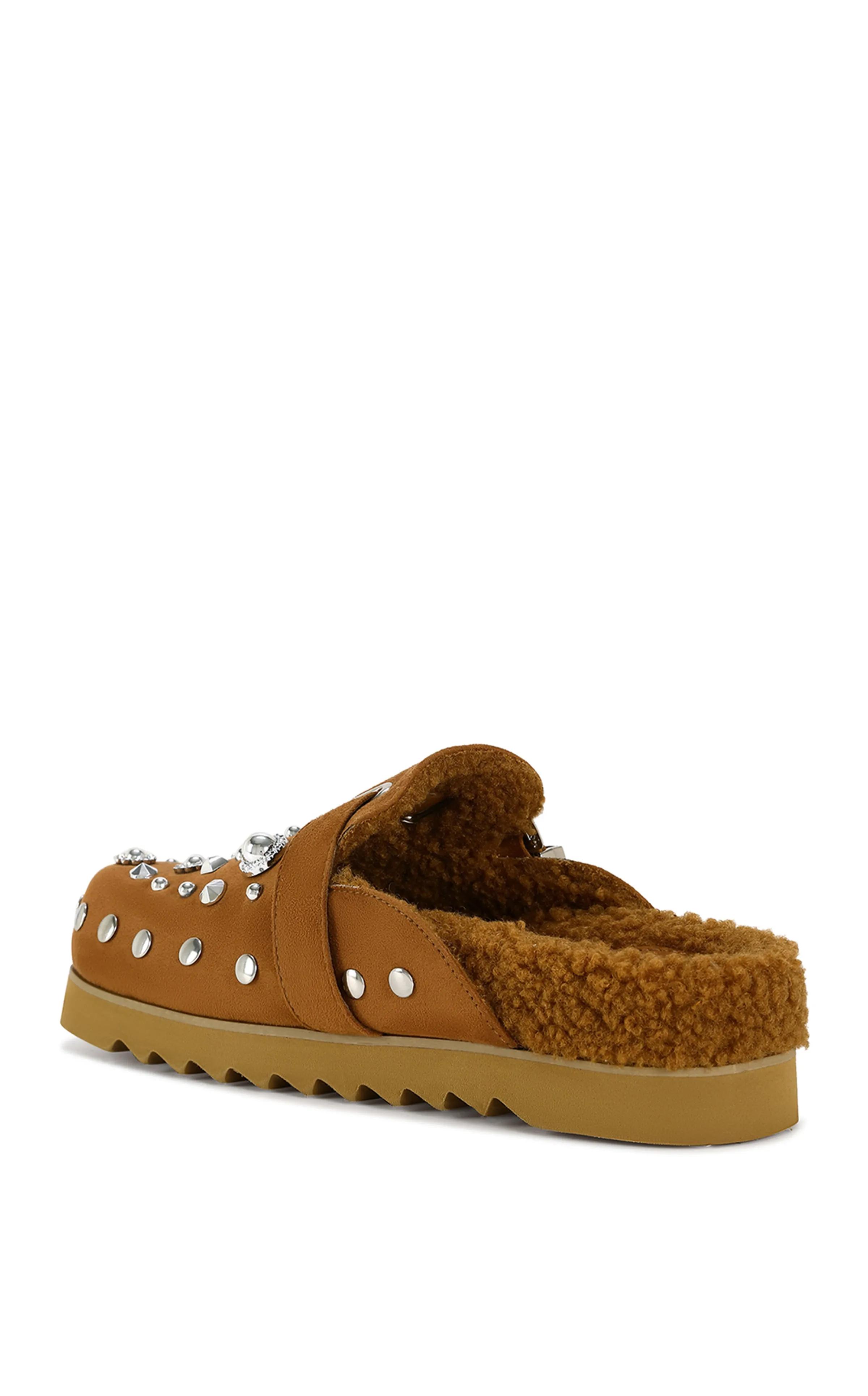 CHATTER-BROWN MULE FLAT