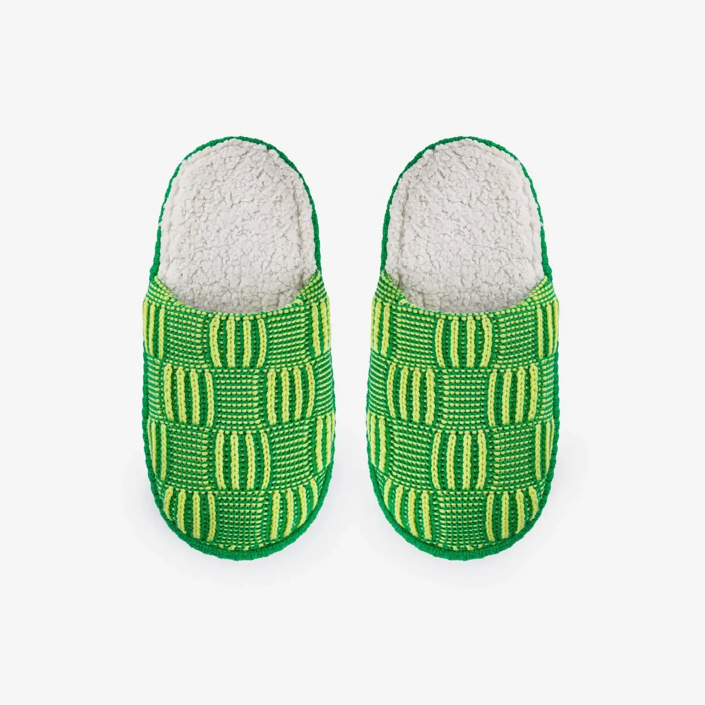 Chunky Checkerboard Slide Slippers