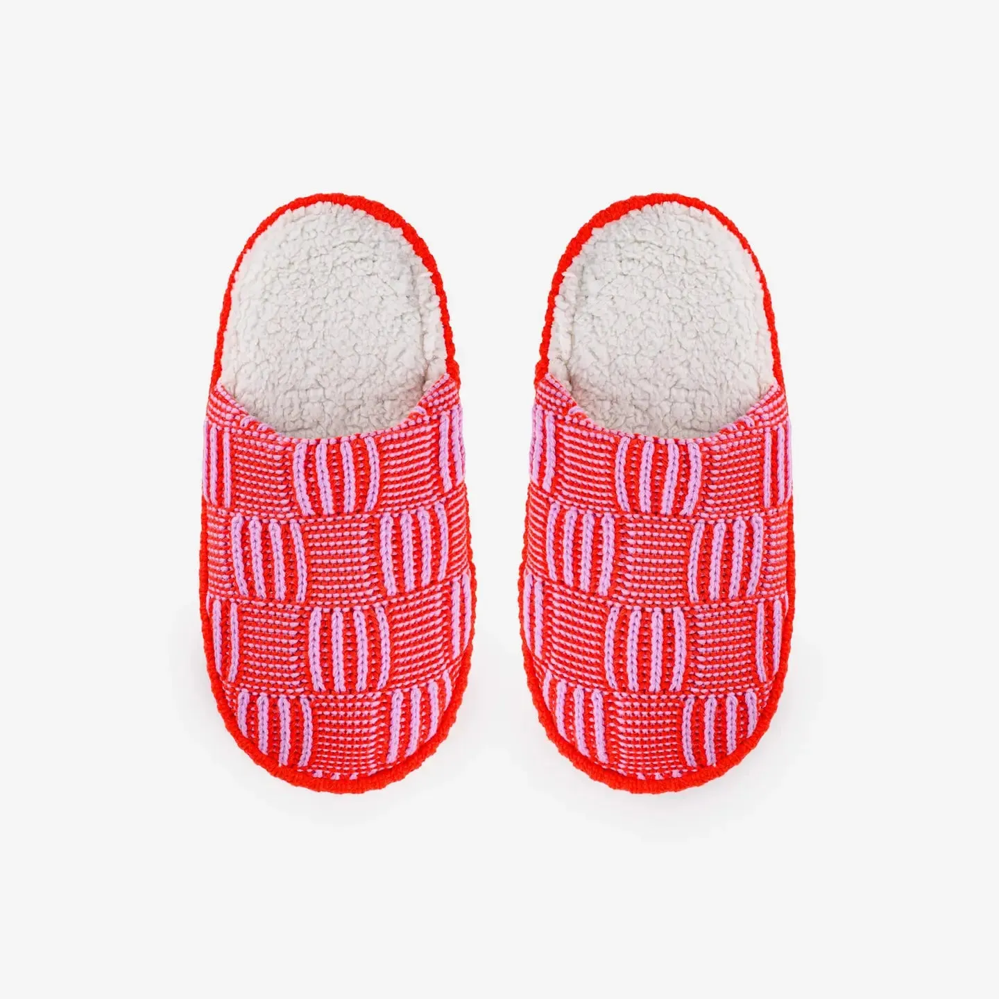 Chunky Checkerboard Slide Slippers