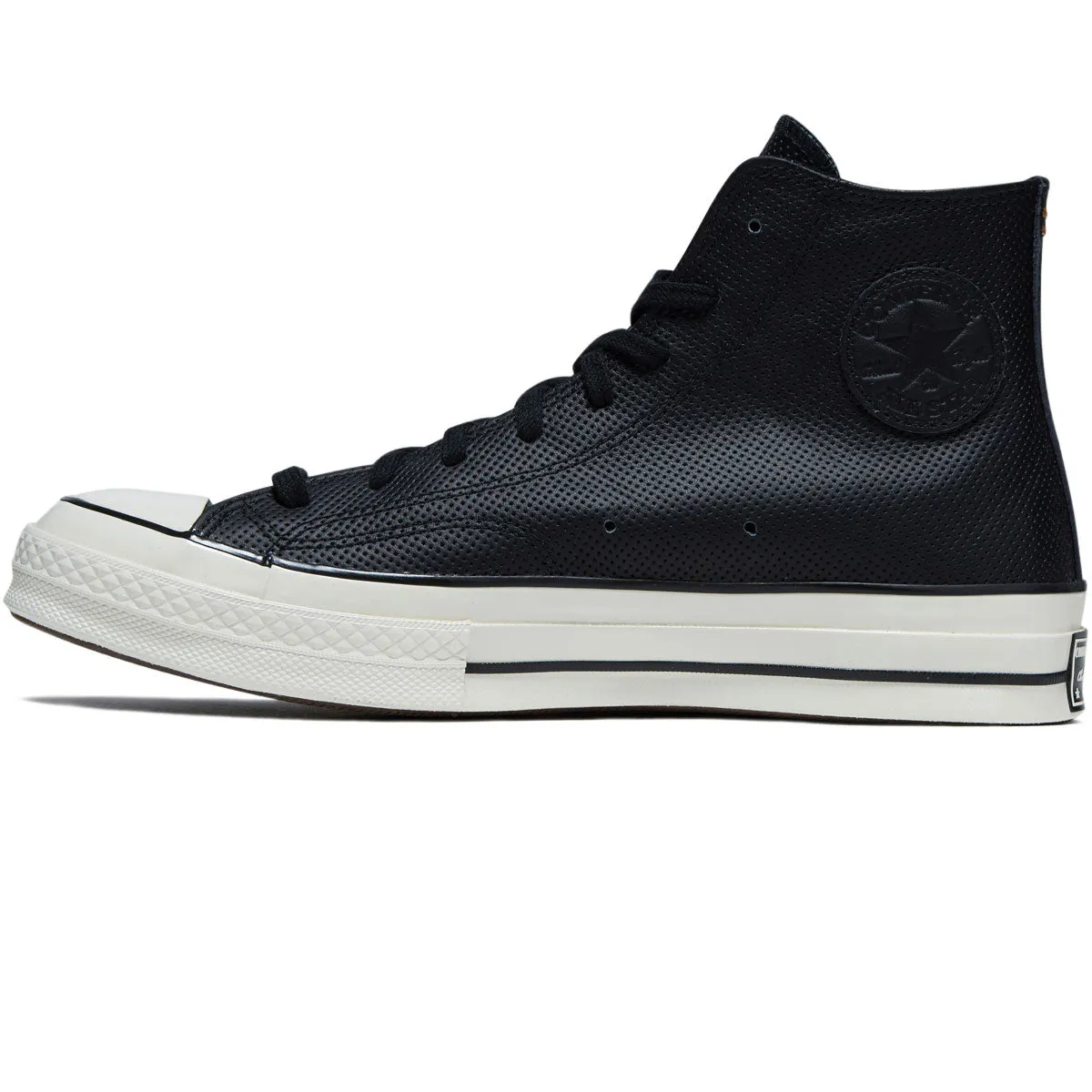 Converse Chuck 70 Hi Leather Shoes - Black/Gingersnap/Egret