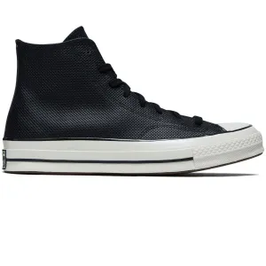 Converse Chuck 70 Hi Leather Shoes - Black/Gingersnap/Egret