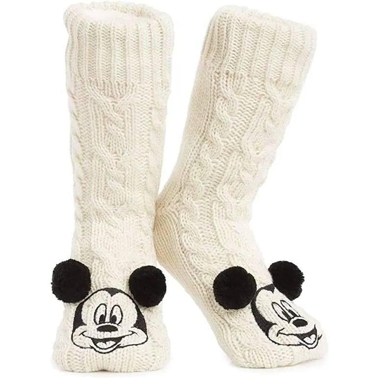 Disney Women's Slippers Socks Fluffy Slipper Socks