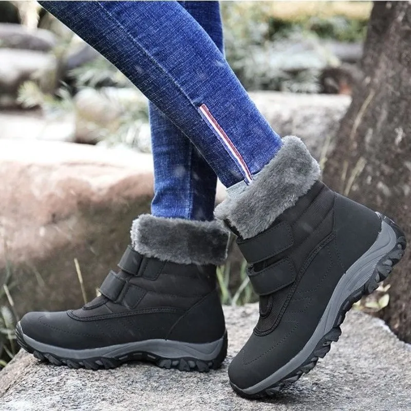 Dyavor Orthopedic Boots For Women Thick Fur Waterproof Cozy Padded Outdoor Boots