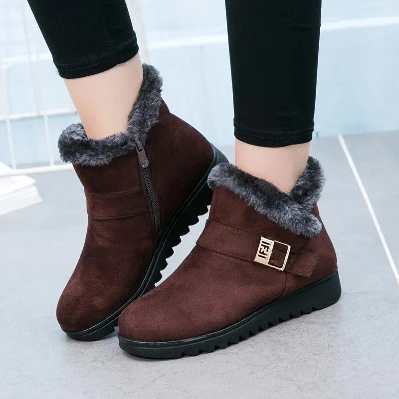 Dyavor Orthopedic Women Boots Super Warm Fur Lined Comfortable Winter Boots