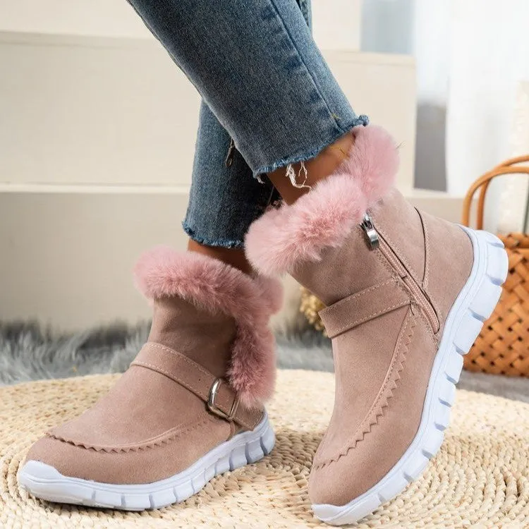 Dyavor Orthopedic Women Boots Winter Fur Lining Extra Comfortable Warm Fashion Snow Boots