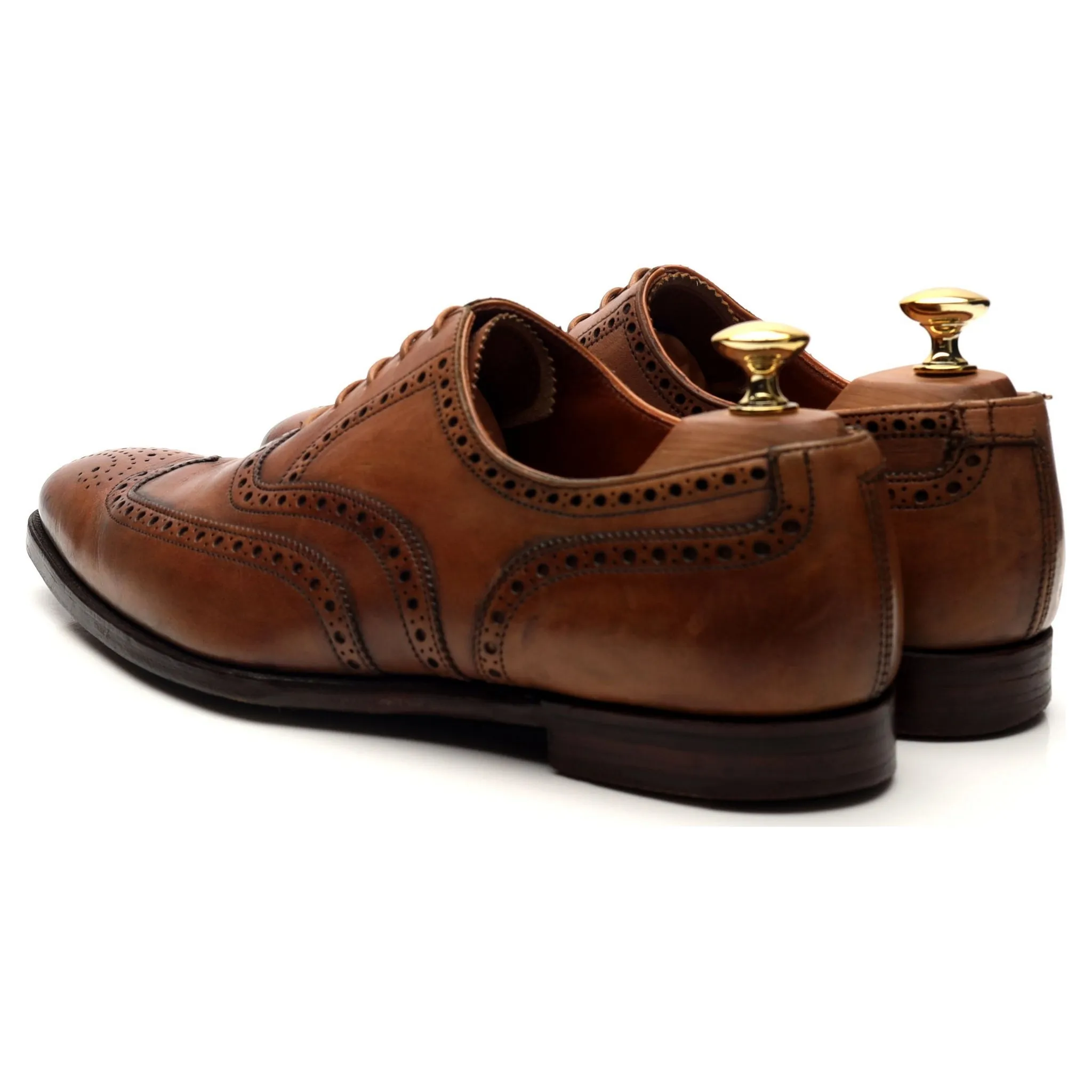 'Fairford' Tan Brown Leather Oxford Brogues UK 6.5 E