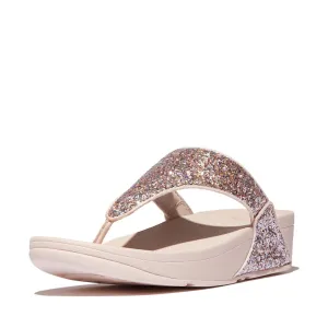 FitFlop Lulu Multi Tonal Glitter Sandals - Nude Rose Mix