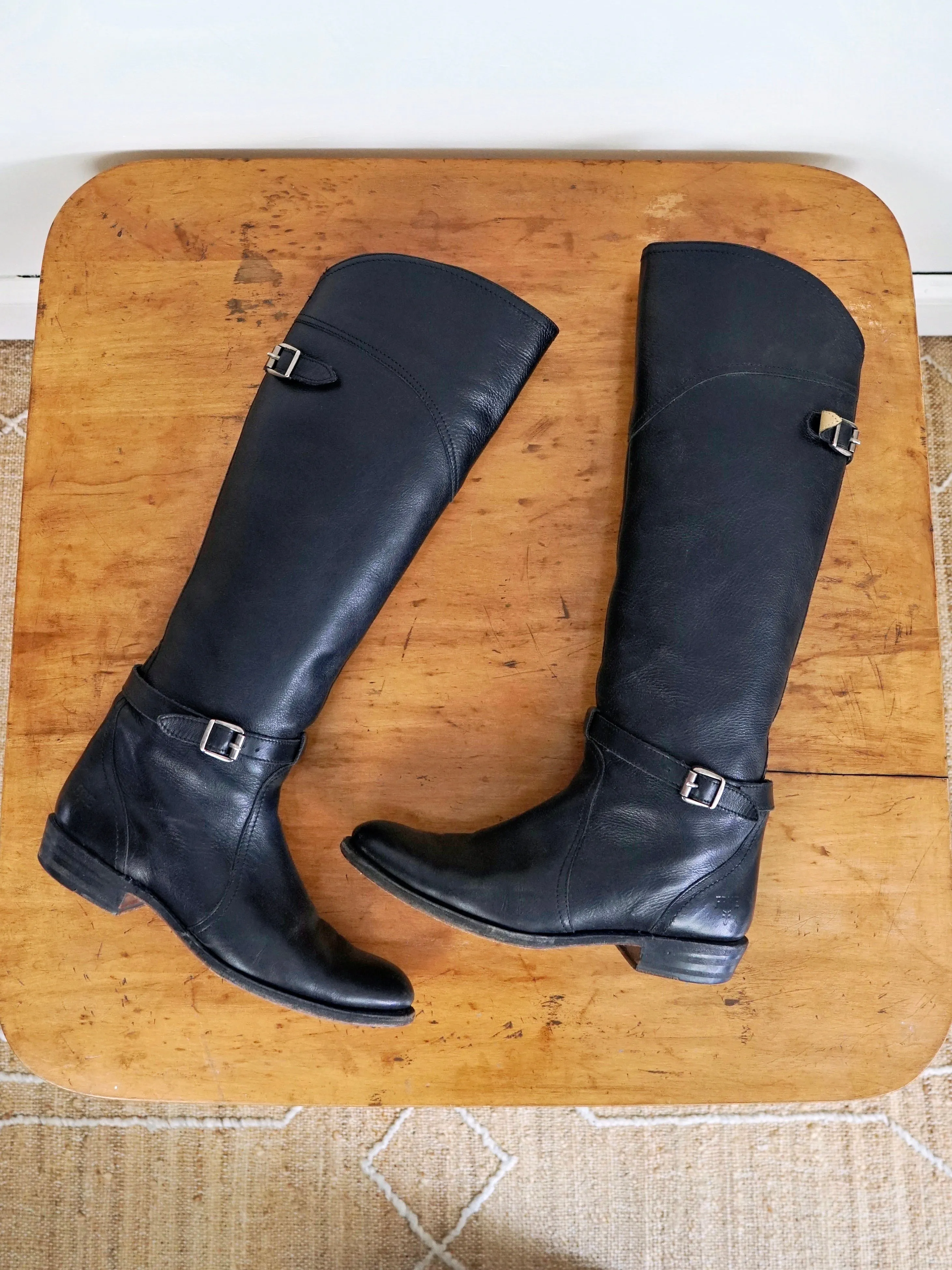 Frye Dorado Black Riding Boots | 7.5