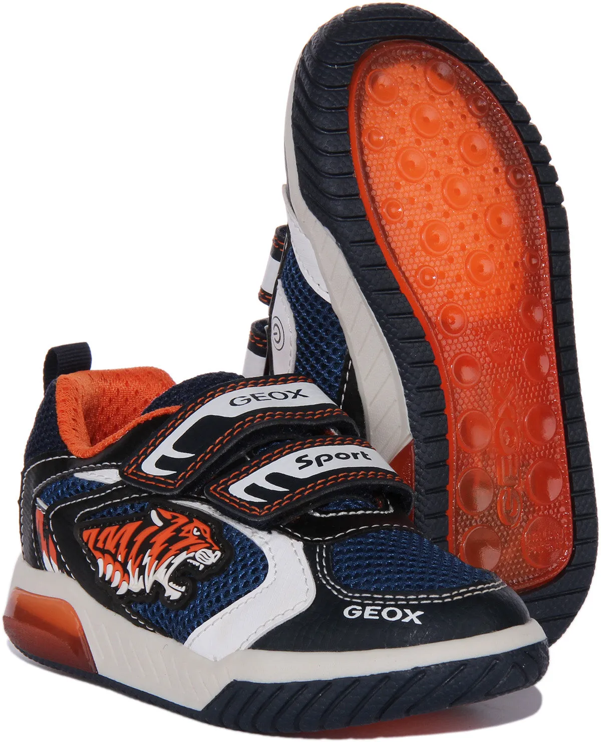 Geox J Inek B. A In Navy Red For Infants