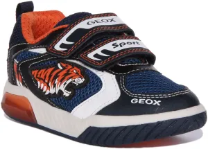 Geox J Inek B. A In Navy Red For Infants