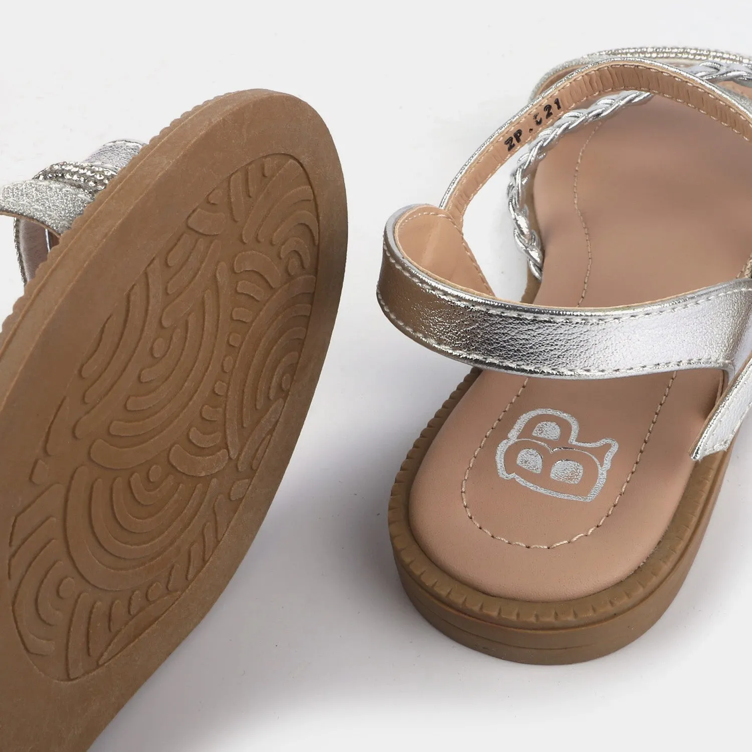 Girls Sandal ZP-021-SILVER