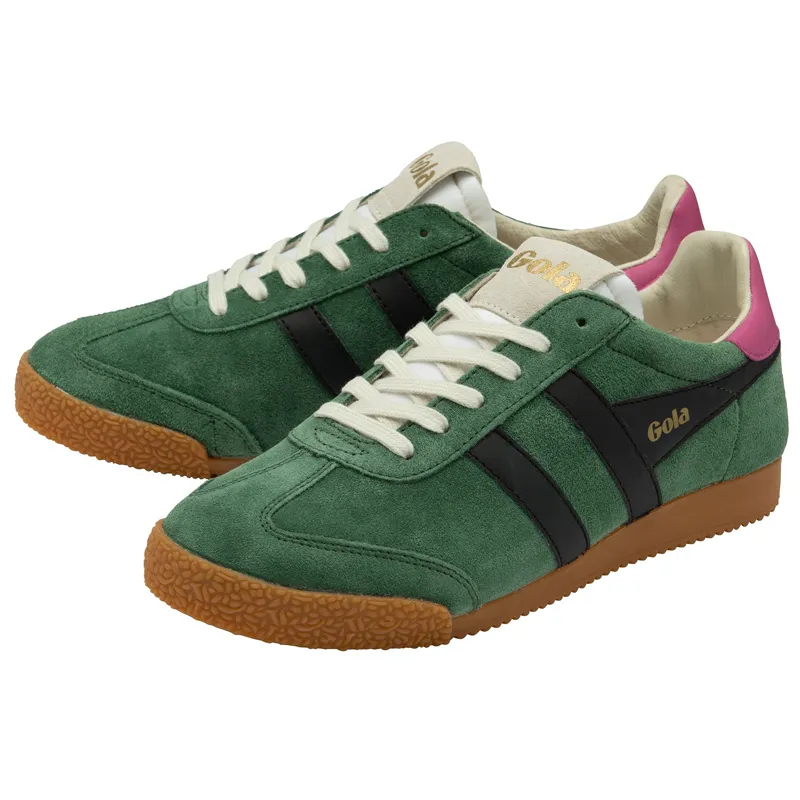 Gola Classics Women's Elan Trainers Evergreen/Black/Fuchsia