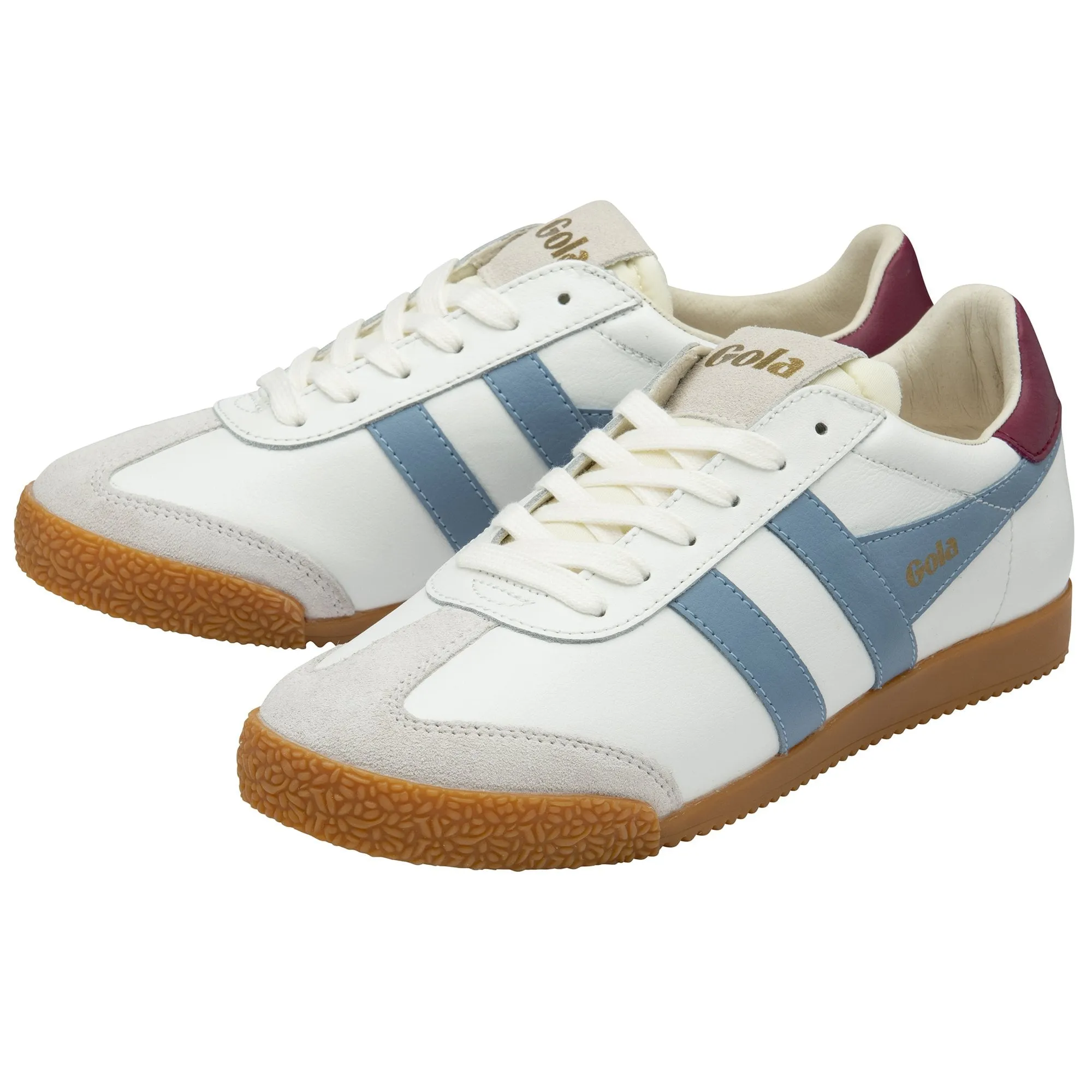 Gola Womens Elan Leather Trainer White/Iceberg/Cerise