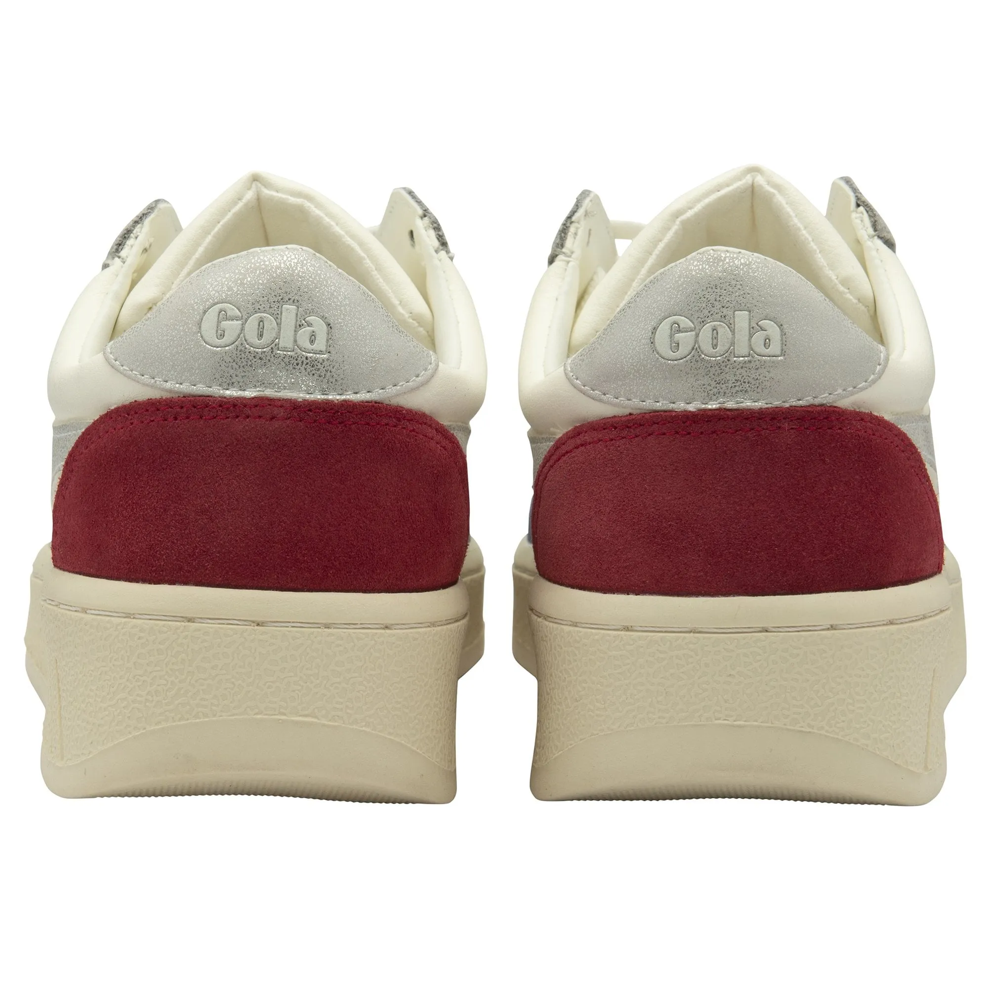 Gola Womens Trainer Grand Slam Quadrant Off White/Moonlight/Silver/Deep Red