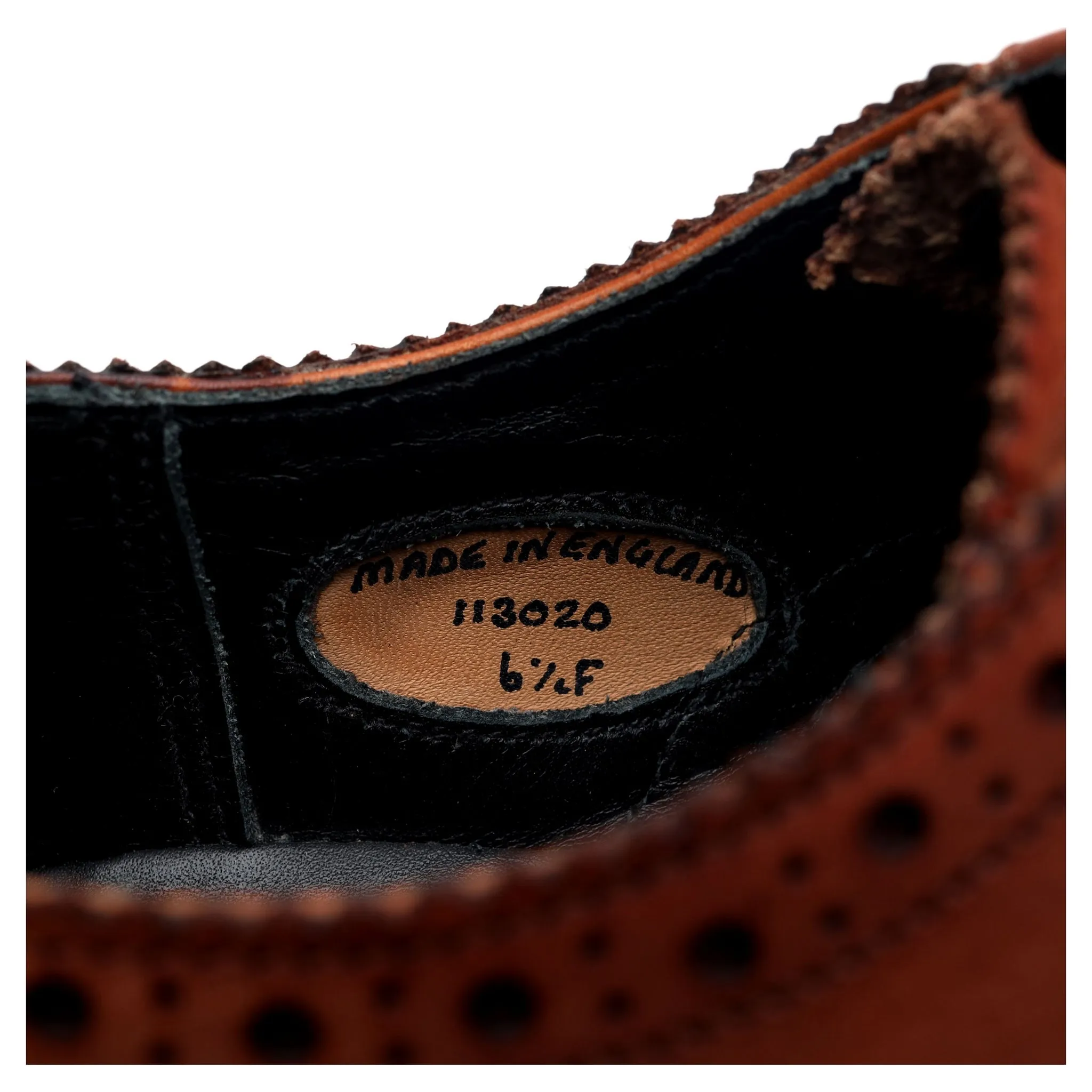 'Harrow' Triple Welt Tan Brown Leather Oxford Brogues UK 6.5 F