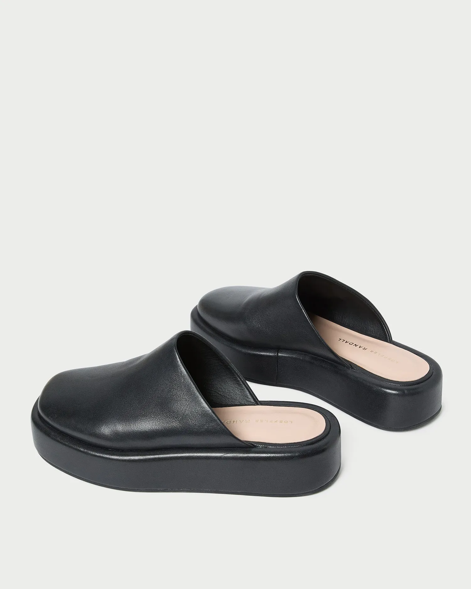 Haven Black Leather Mule