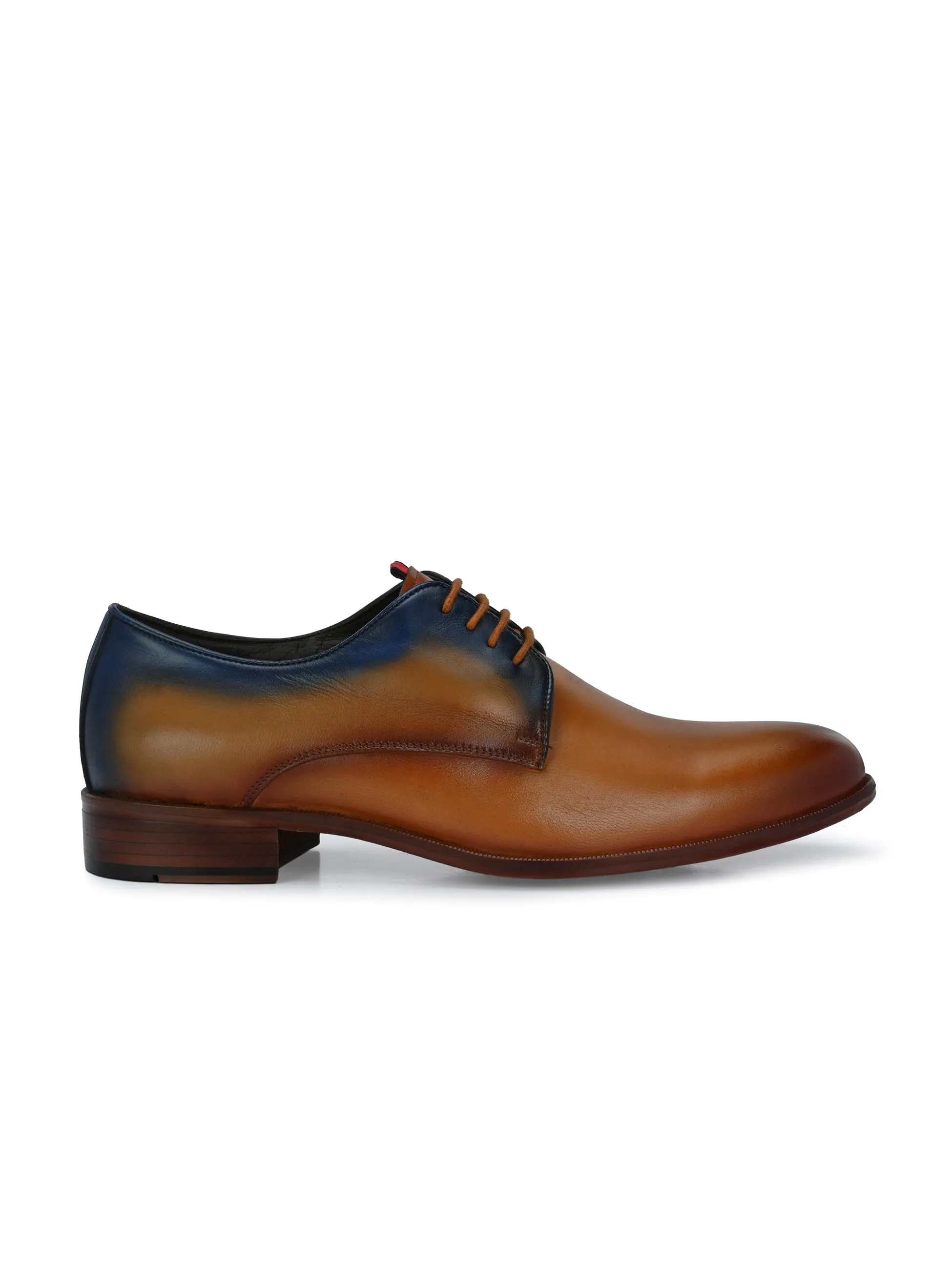 HITZ2951 Men's Tan Leather Formal Lace Up Shoes