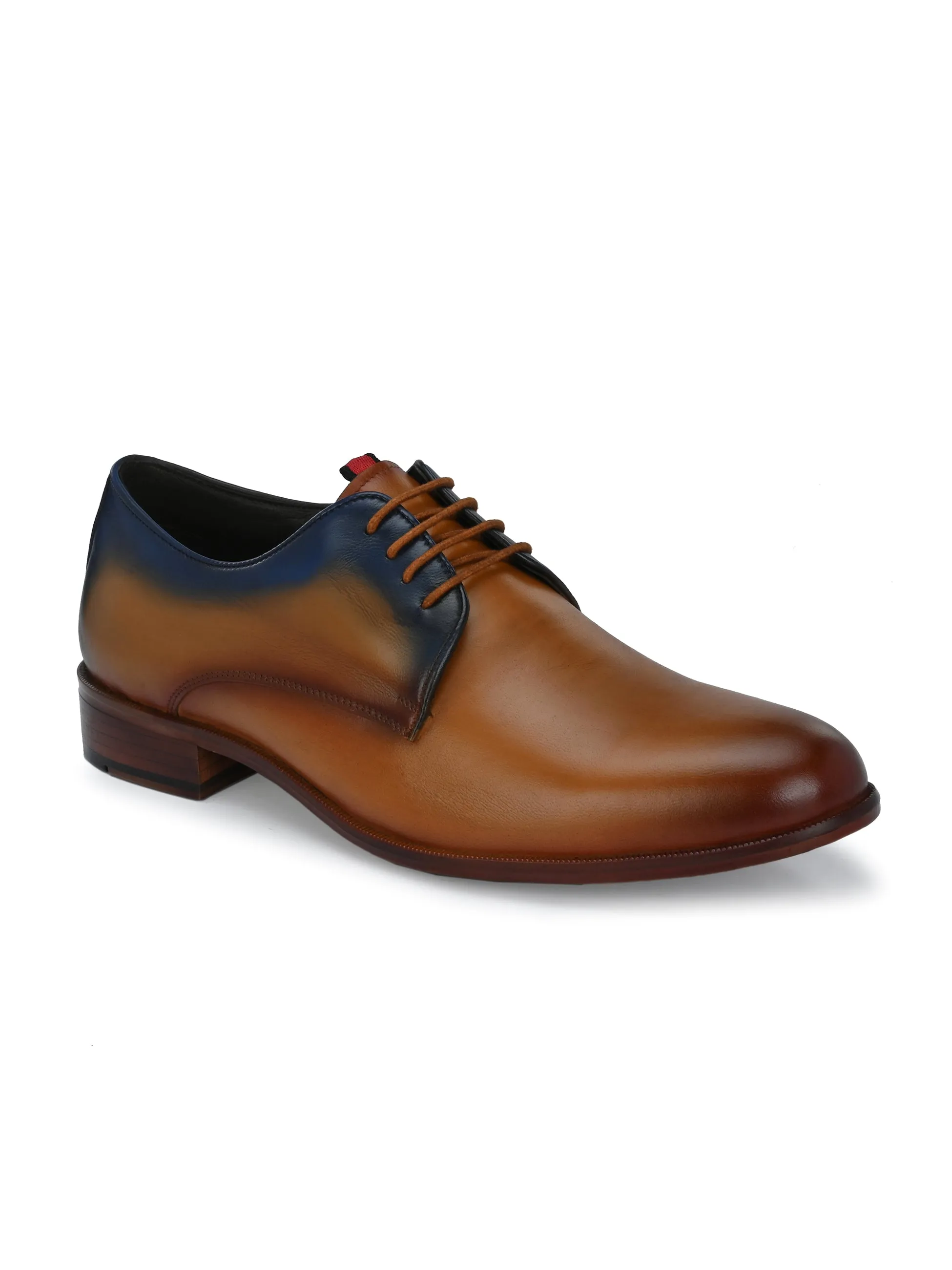 HITZ2951 Men's Tan Leather Formal Lace Up Shoes