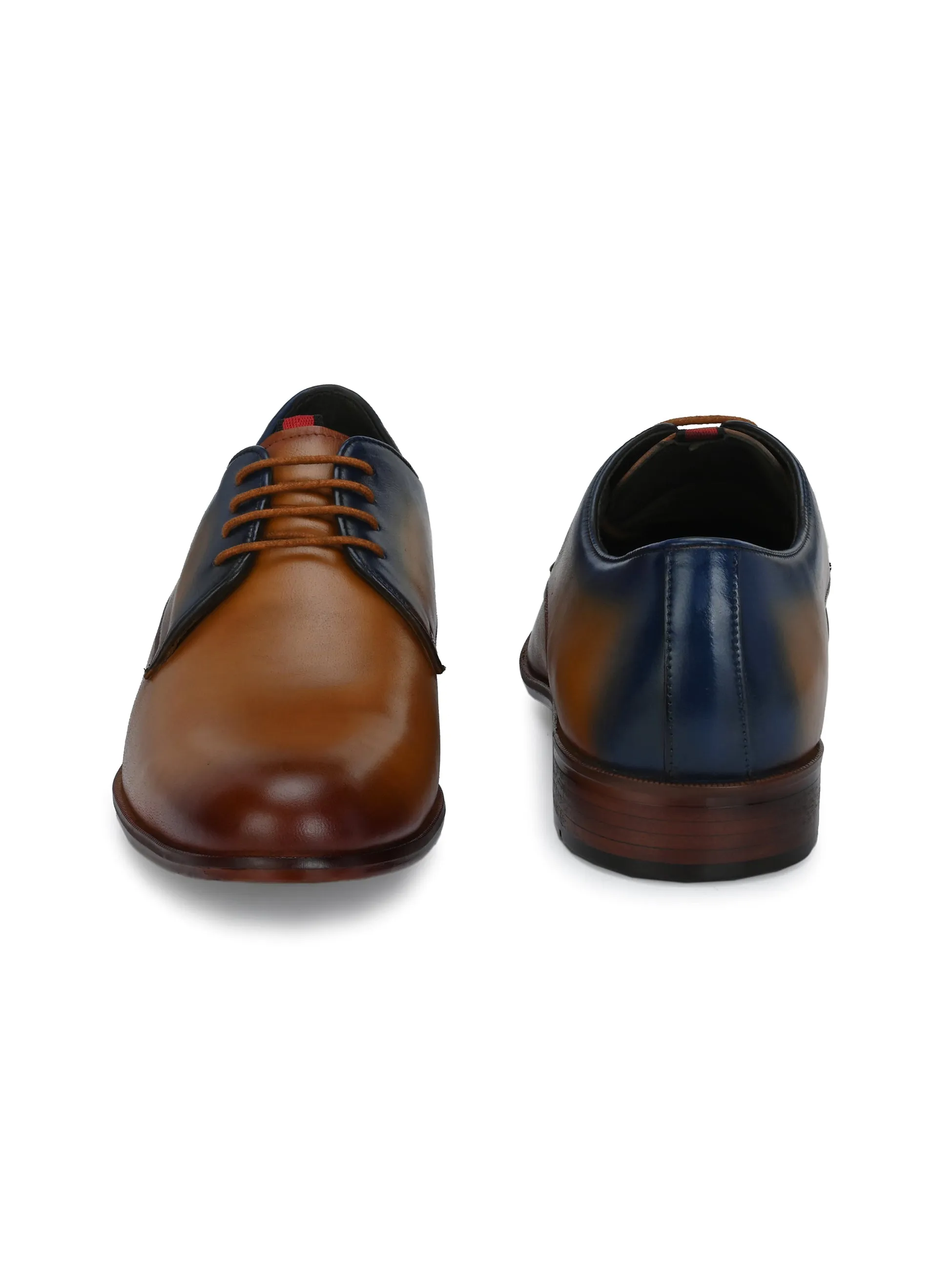 HITZ2951 Men's Tan Leather Formal Lace Up Shoes