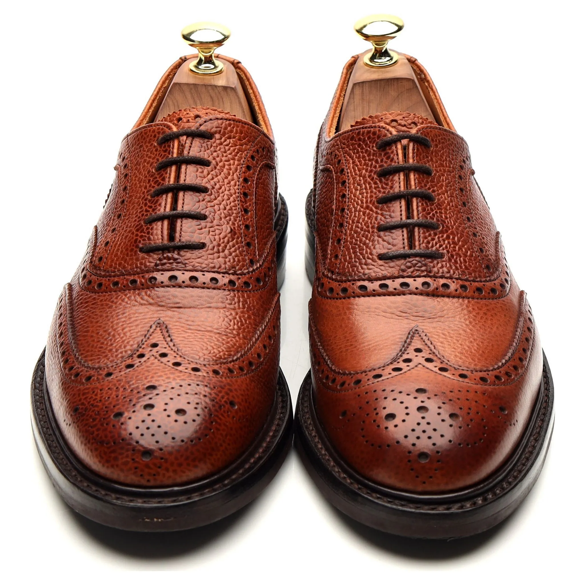 'Hythe ll' Tan Brown Leather Oxford Brogues UK 7 F