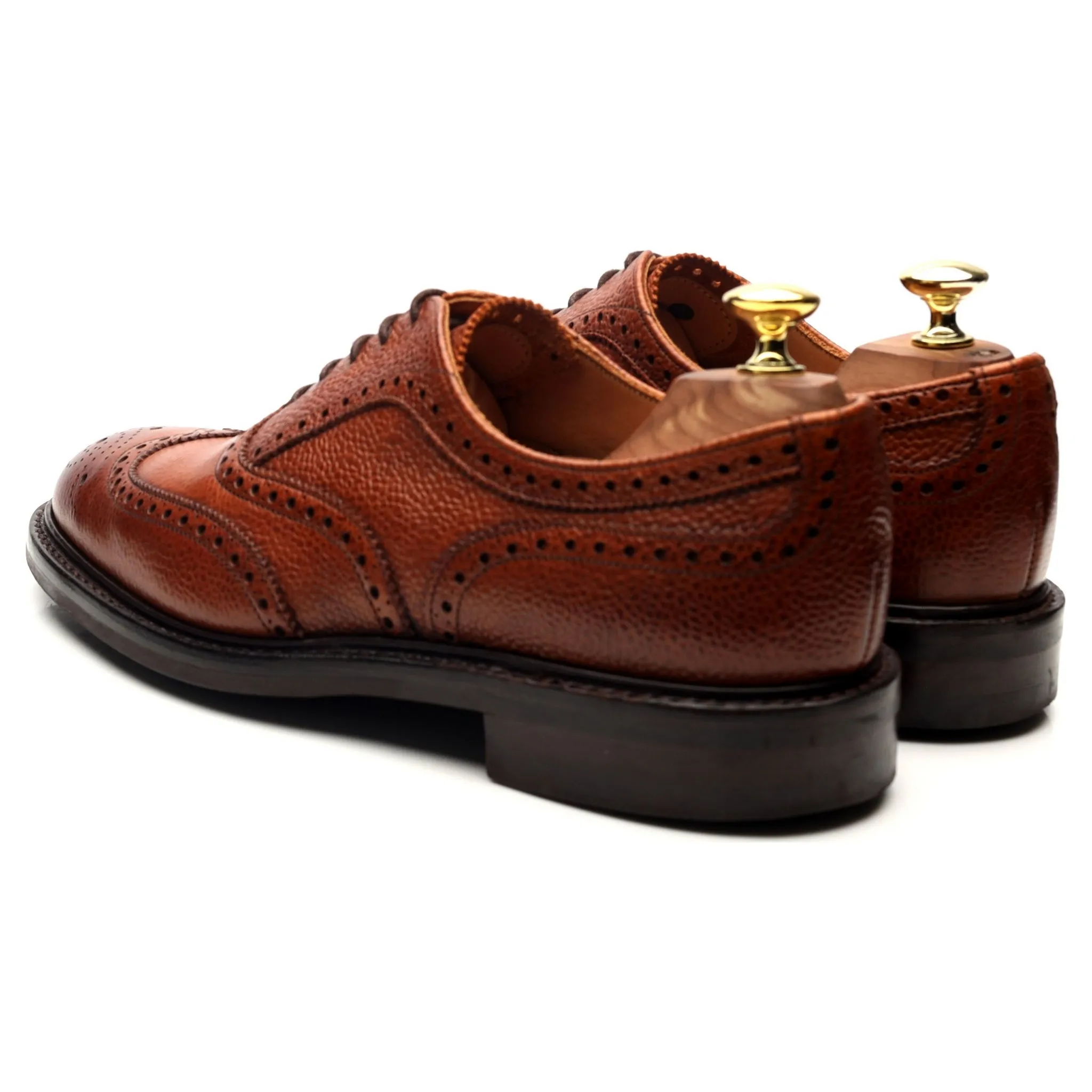 'Hythe ll' Tan Brown Leather Oxford Brogues UK 7 F