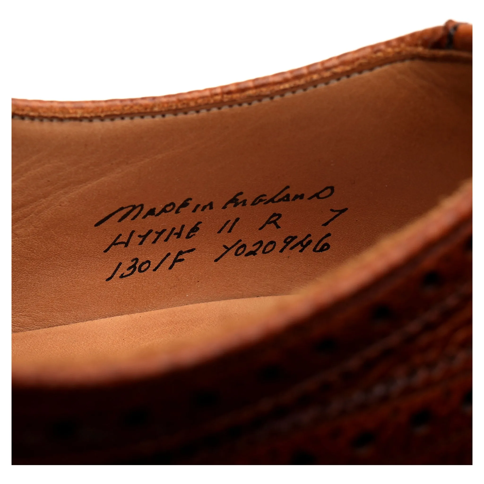 'Hythe ll' Tan Brown Leather Oxford Brogues UK 7 F